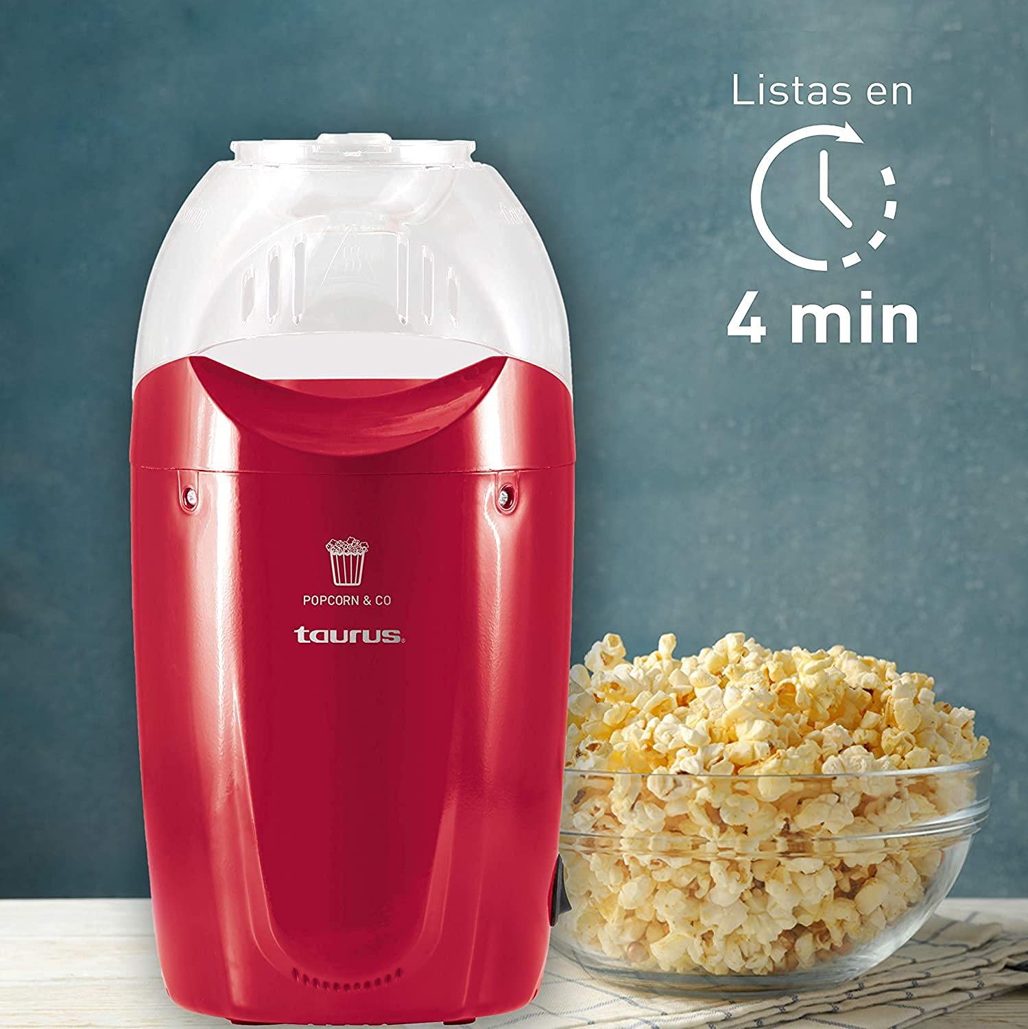 Máquina de Palomitas Taurus Pop N´Corn Blanco Saludable Sin Aceite
