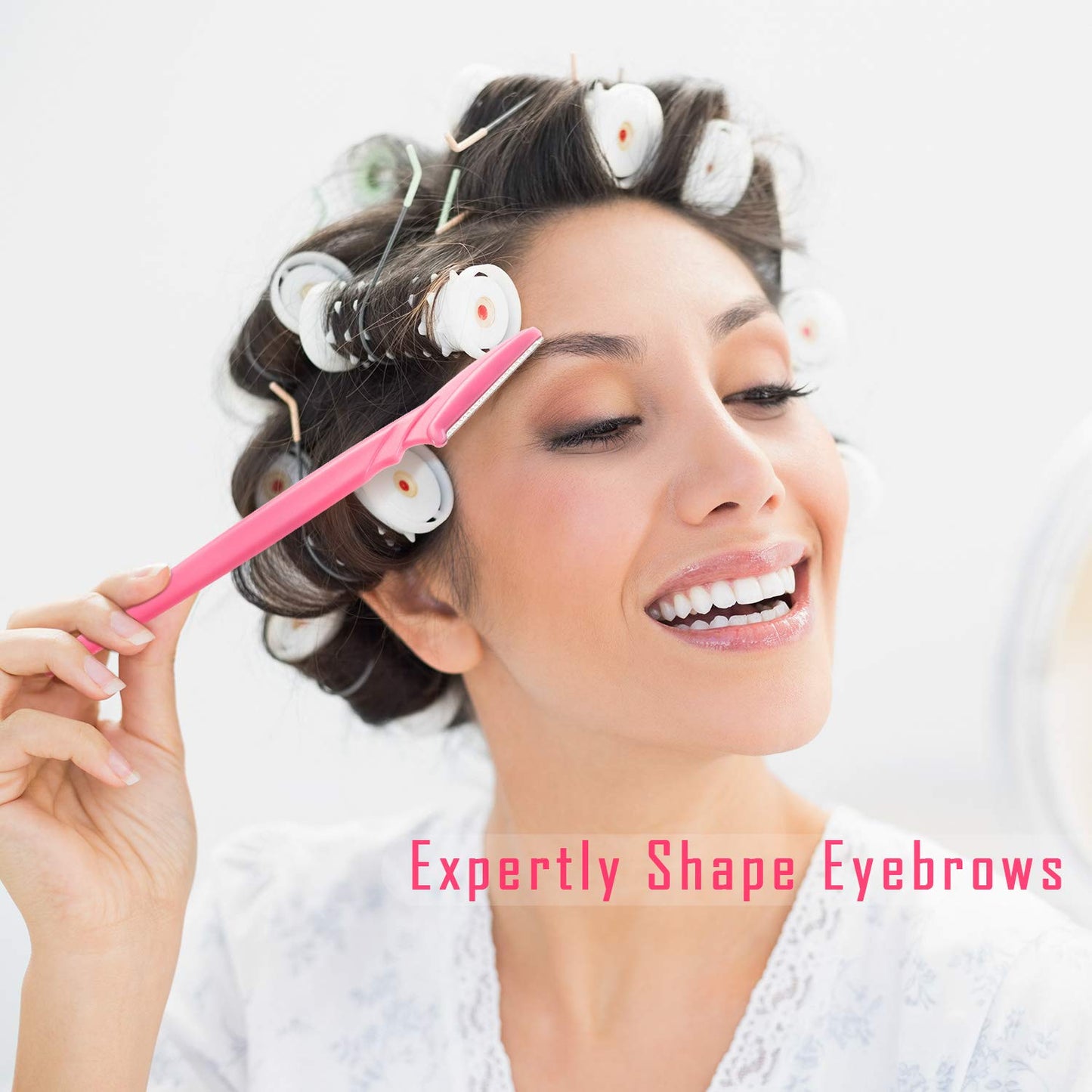 Boao 24 Maquinillas de Afeitar para Cejas Navaja de cejas Afeitadora Facial Recortadora Moldeadora con Cubierta de Precisión (Rojo Rosa, Amarillo, Verde, Blanco, Negro, Azul, Rosa y Naranja)