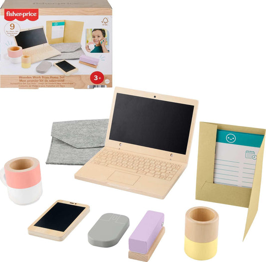 Fisher-Price Juguete para Bebés Kit Home Office de Madera para niños de 3 años en adelante