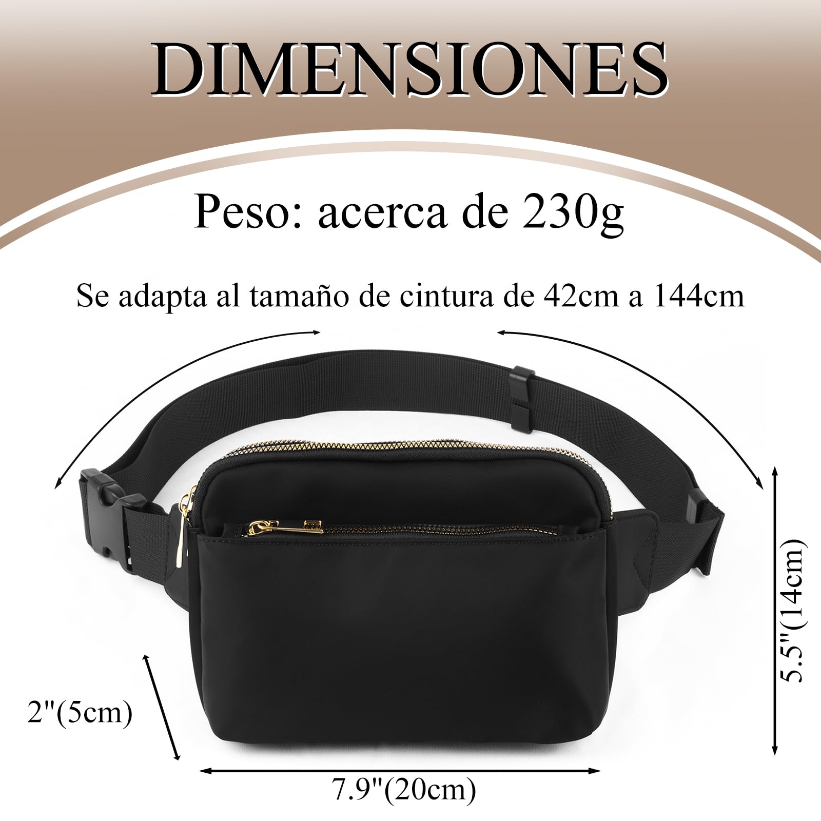 Cangureras de Moda - Cortelay Cangureras de Senderismo para Mujer Cangureras Deportiva con Correa Ajustable Impermeable Riñonera Mujer para Viaje Diario Cangurera para Correr