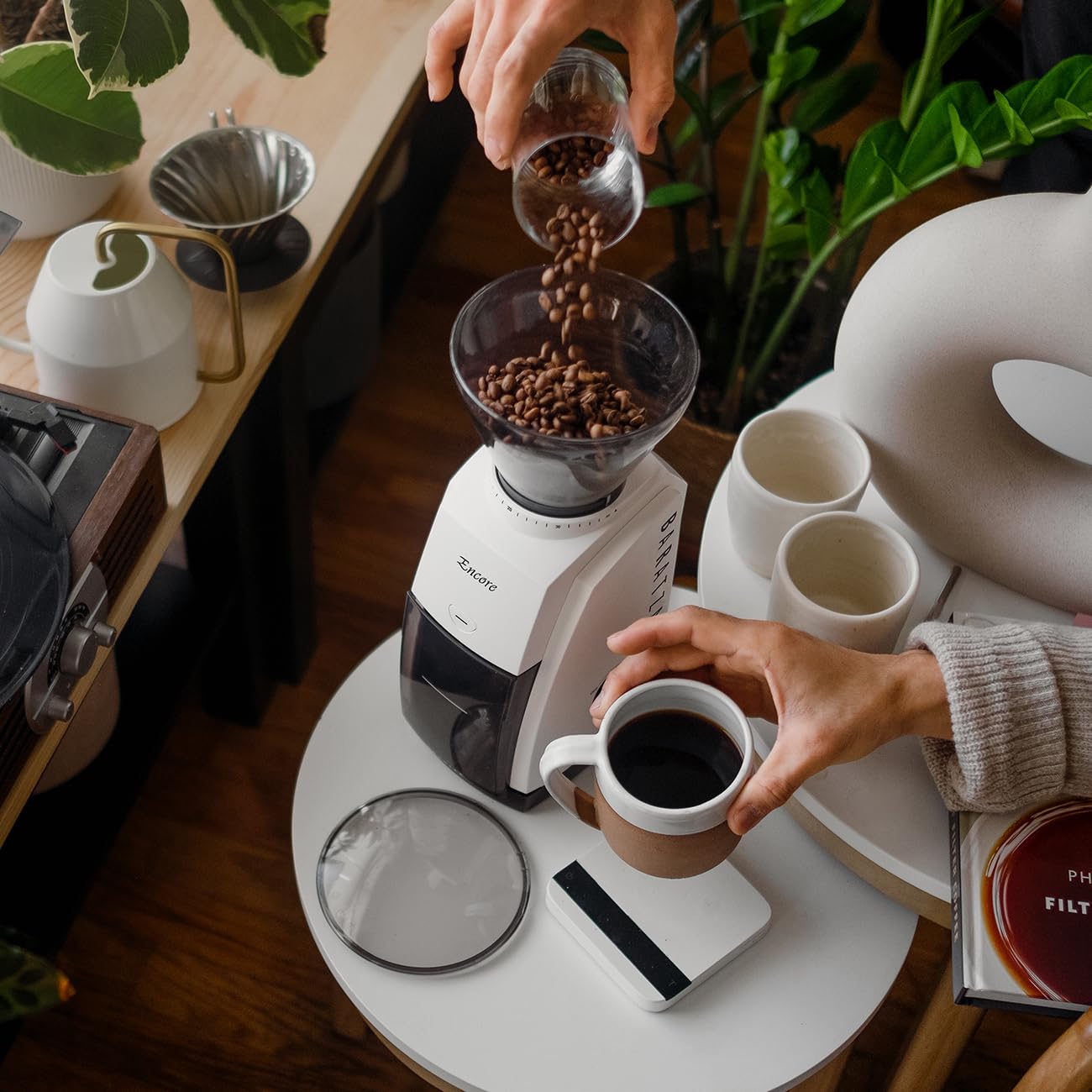 Baratza Encore - Molinillo de café cónico, Blanco