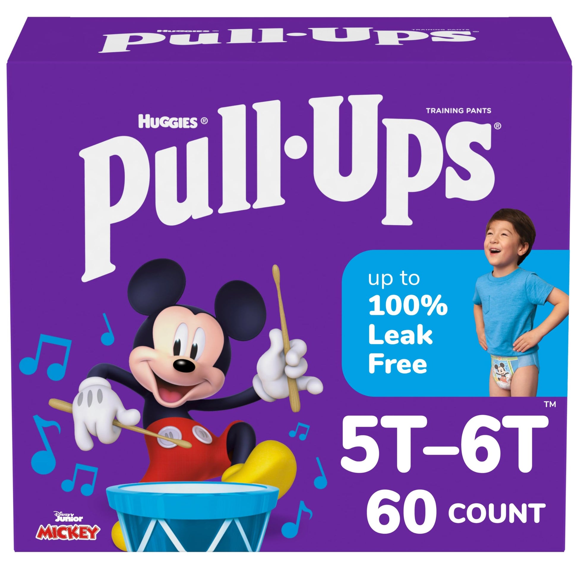 Pantalones de Entrenamiento Pull-Ups Niño 5T-6T 46 Libras 60 Unidades
