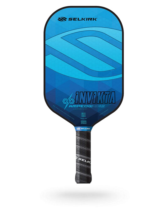 Paleta de Pickleball Selkirk Invikta Azul Zafiro Ligera con Fibra de Vidrio y Núcleo de Polipropileno X5 para 2021
