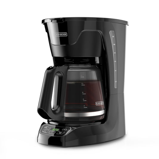 BLACK+DECKER Cafetera Programable Digital,12 Tazas, Filtro Permanente, CM1110B-LA