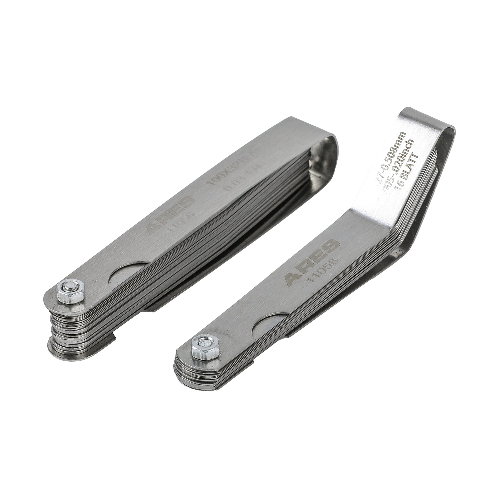 ARES 11042-Juego de 2 calibradores cónicos y sensores de compensación tiene 32 tamaños SAE y métricos de doble marca – El desplazamiento tiene 16 tamaños de doble marca – Mide con precisión las