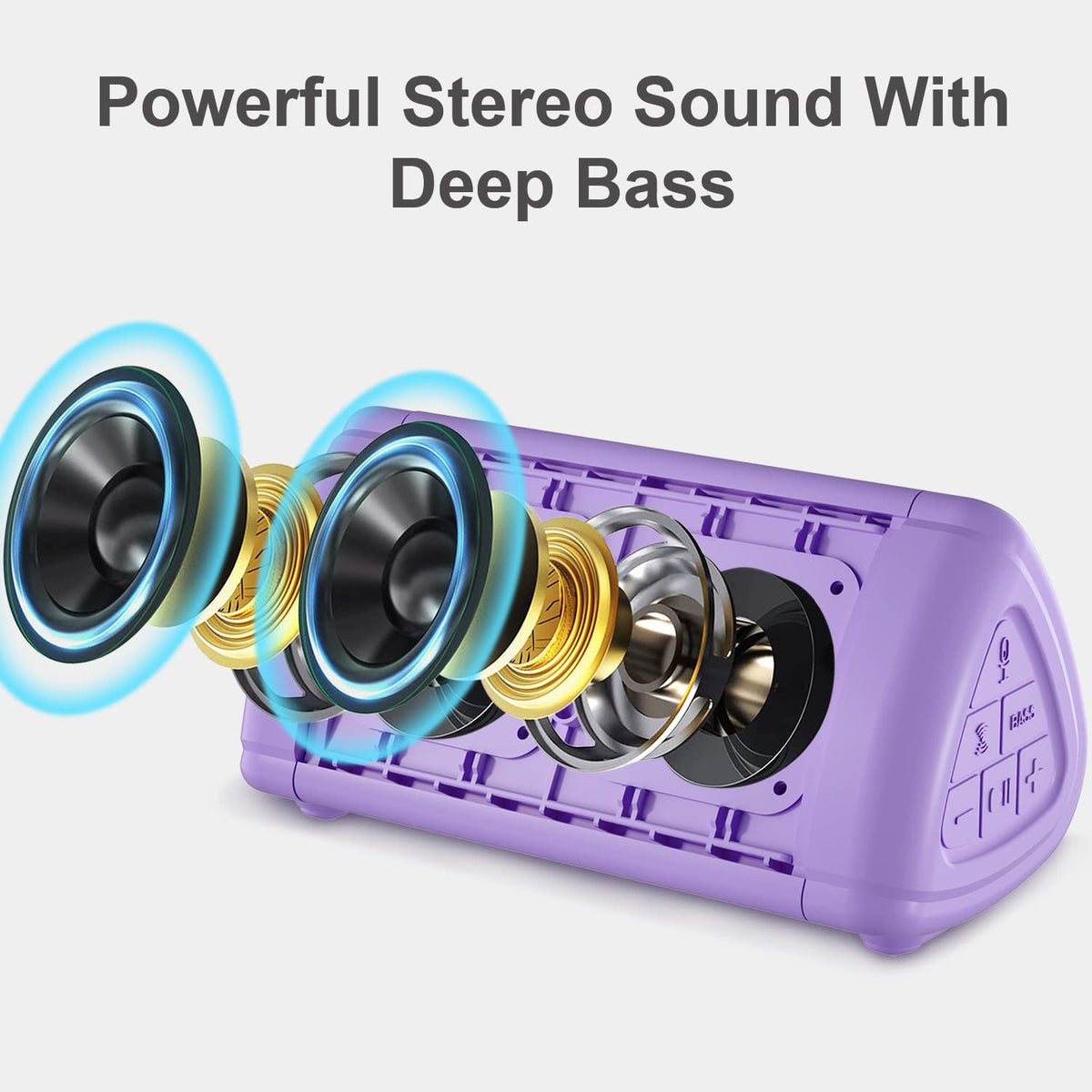 Altavoz Bluetooth Portátil Prosonic Negro con Sonido Estéreo de 10 W y Graves Intensos