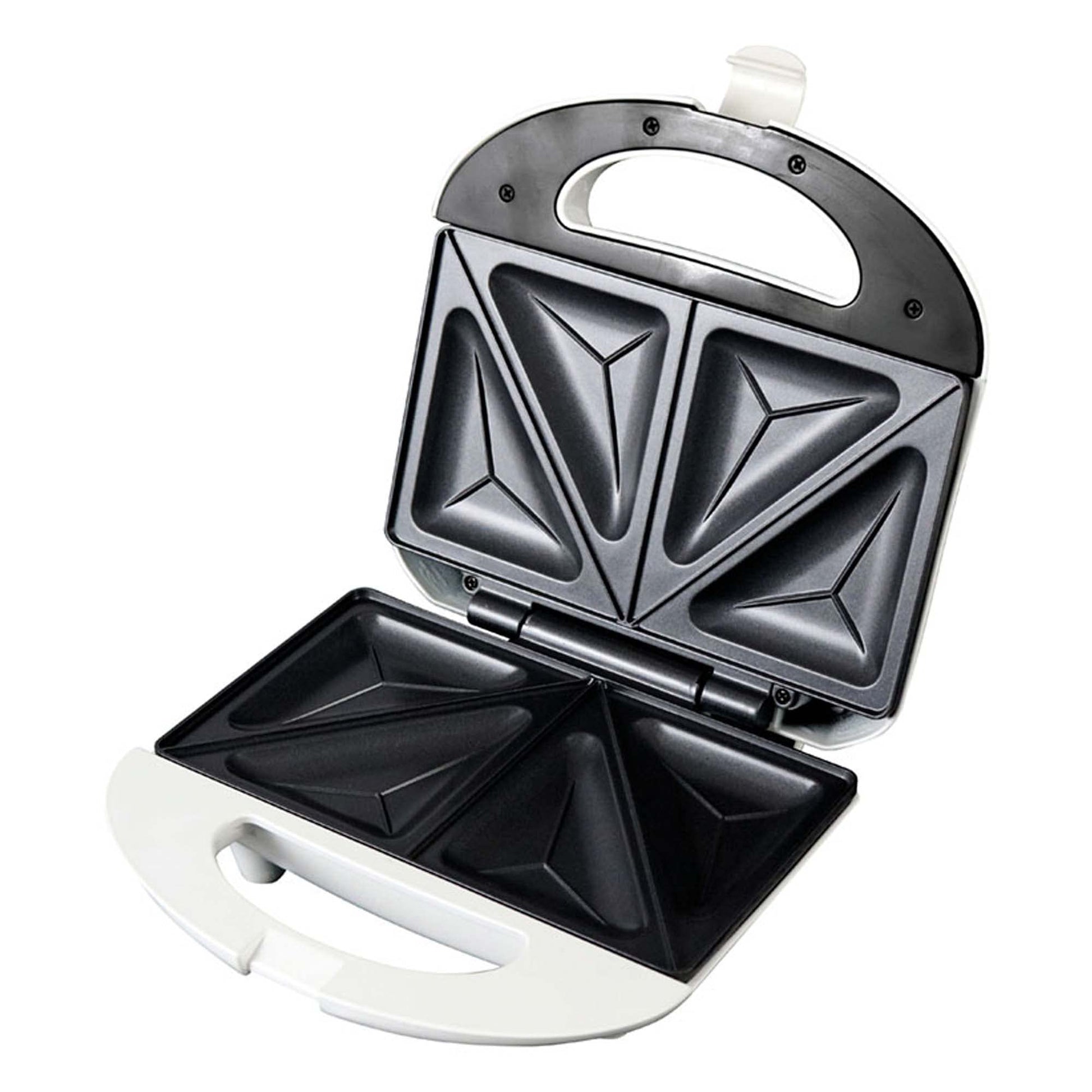 Koblenz Sandwichera Eléctrica Koblenz para 2 Piezas, Placas Anti-Adherentes de Fácil Limpieza, Termostato Automático, Clip de Cierre, Luces Indicadoras, Base Vertical, 750 W (SKM-800 BI)