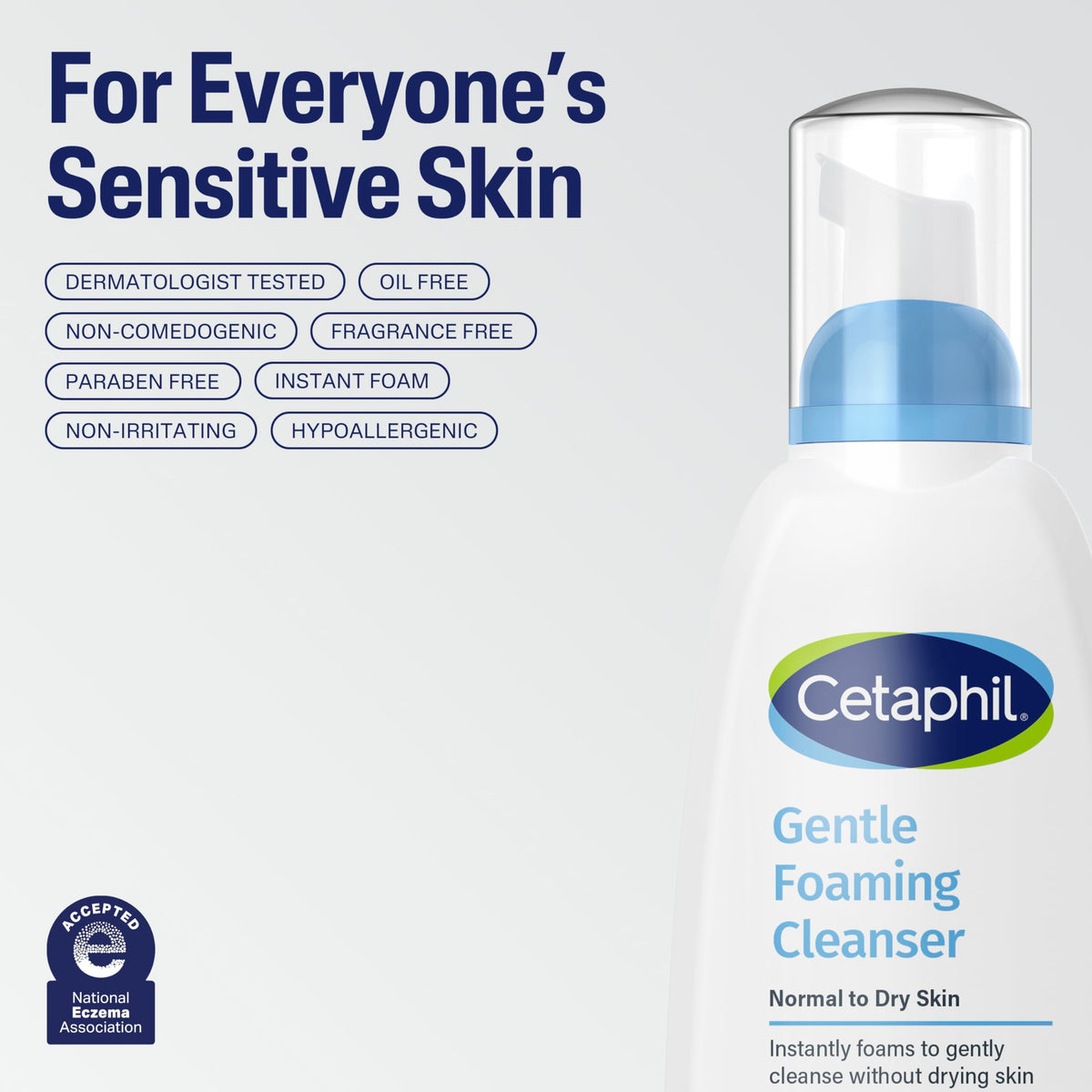 Cetaphil Cetaphil Gentle Goaming Cleanser, Fragrance-free, 8 ounce, Paquete de 2