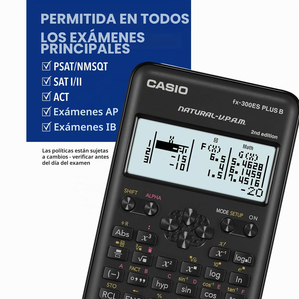 Calculadora Científica Casio Blanco FX-300ESPLSB-WAIT