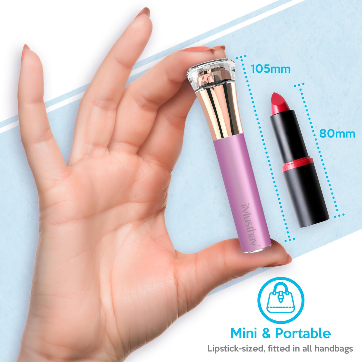 Depiladora facial profesional, rápida, precisa, indolora, de labios y barbilla, para mujeres, recargable por USB, chapada en oro de 18 quilates, cabeza flotante de doble anillo de 13 mm, luz LED de