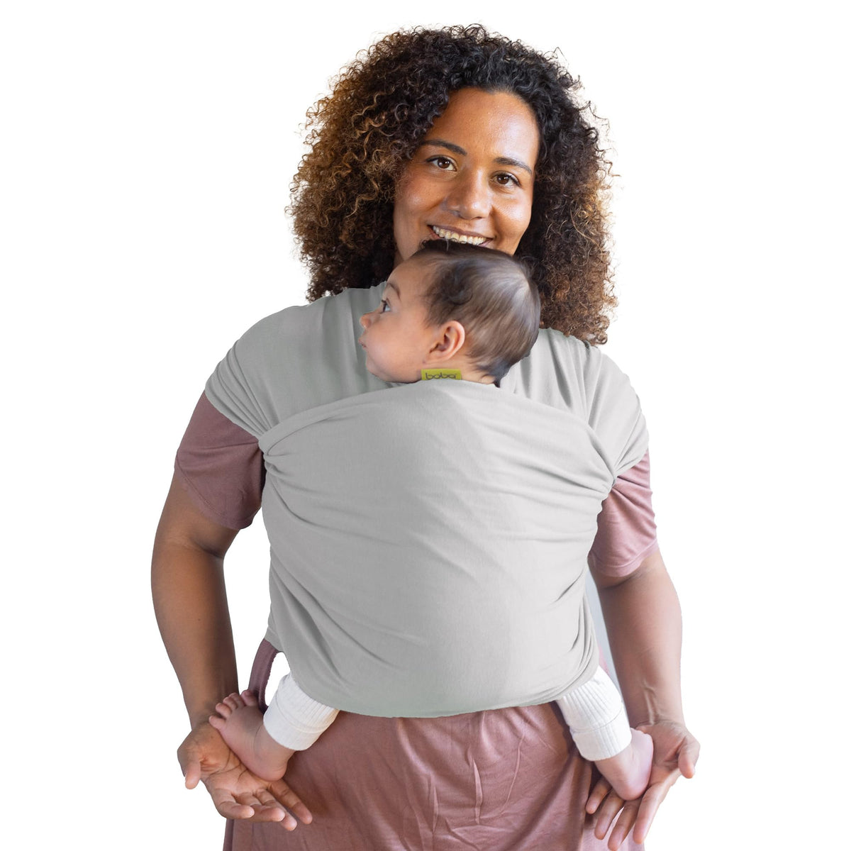 Boba Fular Elástico Portabebé Boba Wrap, para Bebés Recién Nacidos y Niños Hasta 16 Kg (Serenity Light Grey)