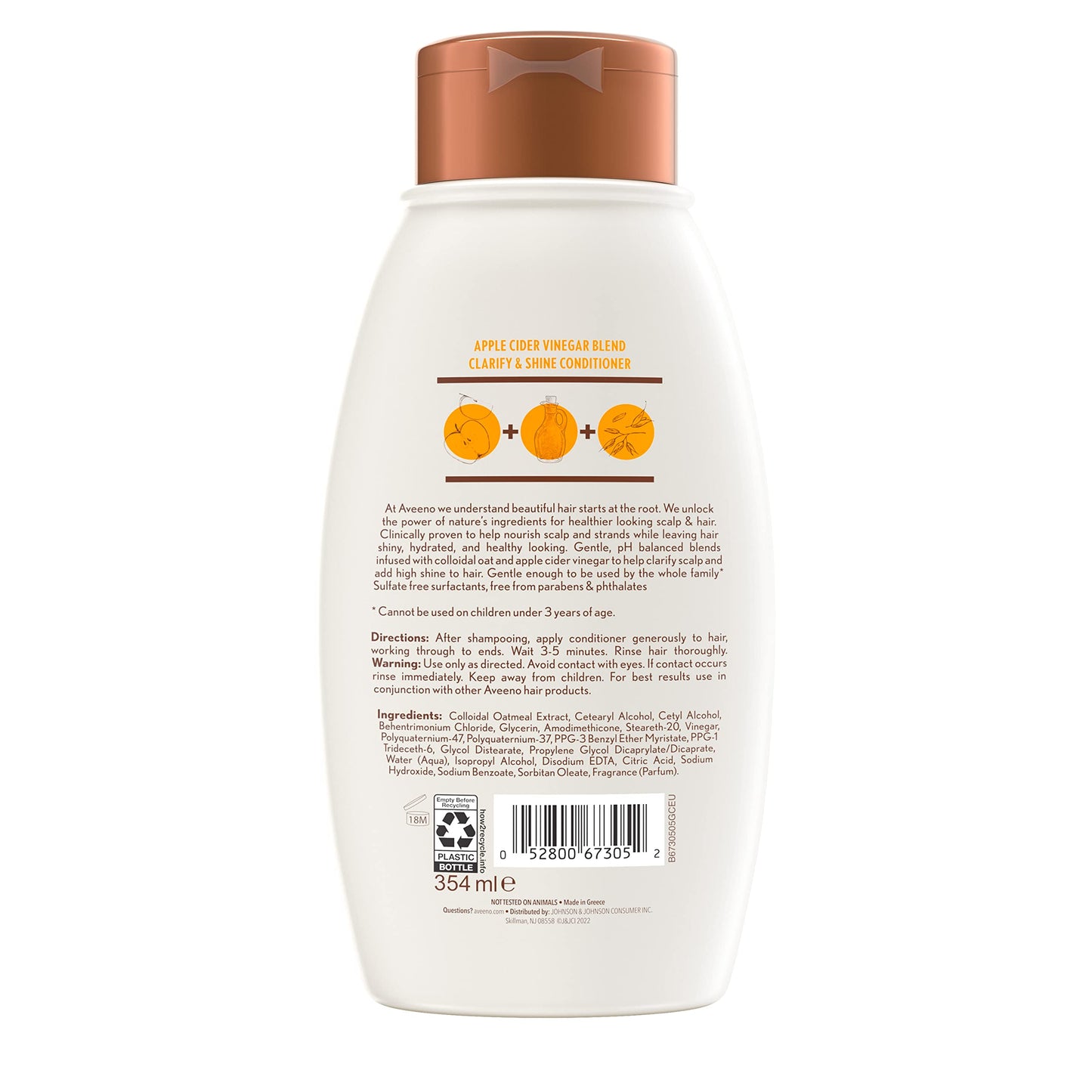 Aveeno Scalp Soothing Apple Cider Vinegar Blend Conditioner, 12 Ounce