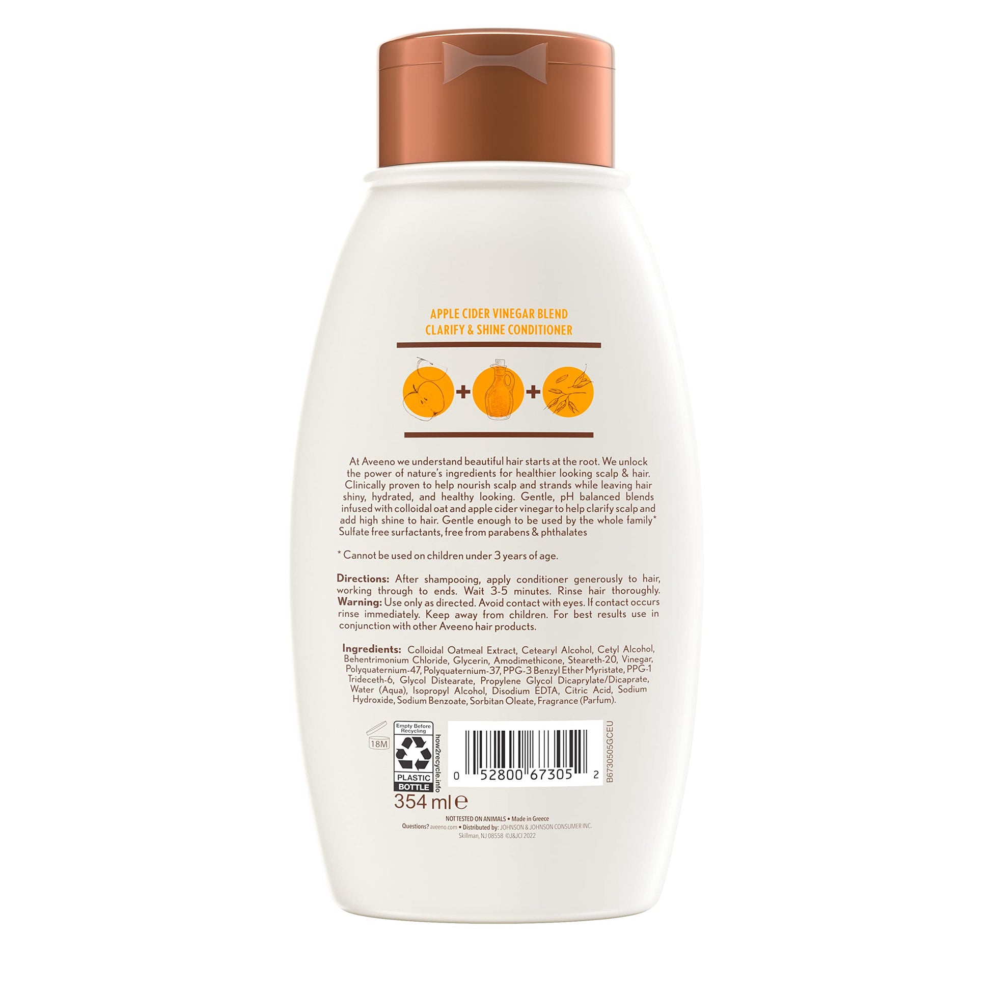 Aveeno Scalp Soothing Apple Cider Vinegar Blend Conditioner, 12 Ounce