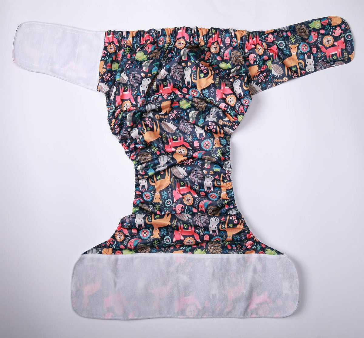 Pañal de tela grande para adolescentes y adultos, reutilizable, lavable para discapacidad con gancho y lazo (animal (grande de 26 a 50 pulgadas)