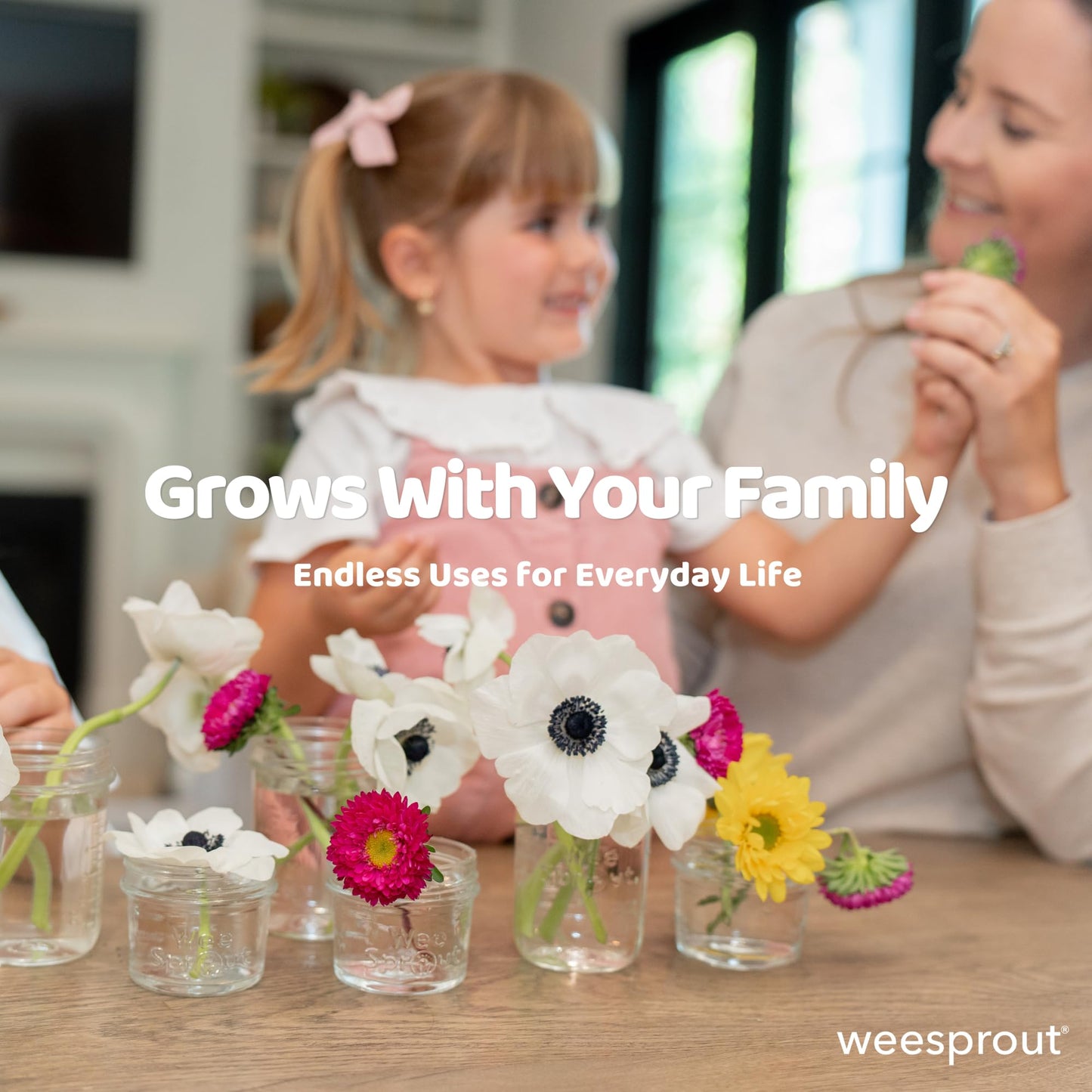 WeeSprout Tarros de almacenamiento de comida para bebé de vidrio - Juego de 12, tarros de comida para bebé de 4 oz/8 oz, tapas de plástico, almacenamiento en congelador, contenedores de vidrio