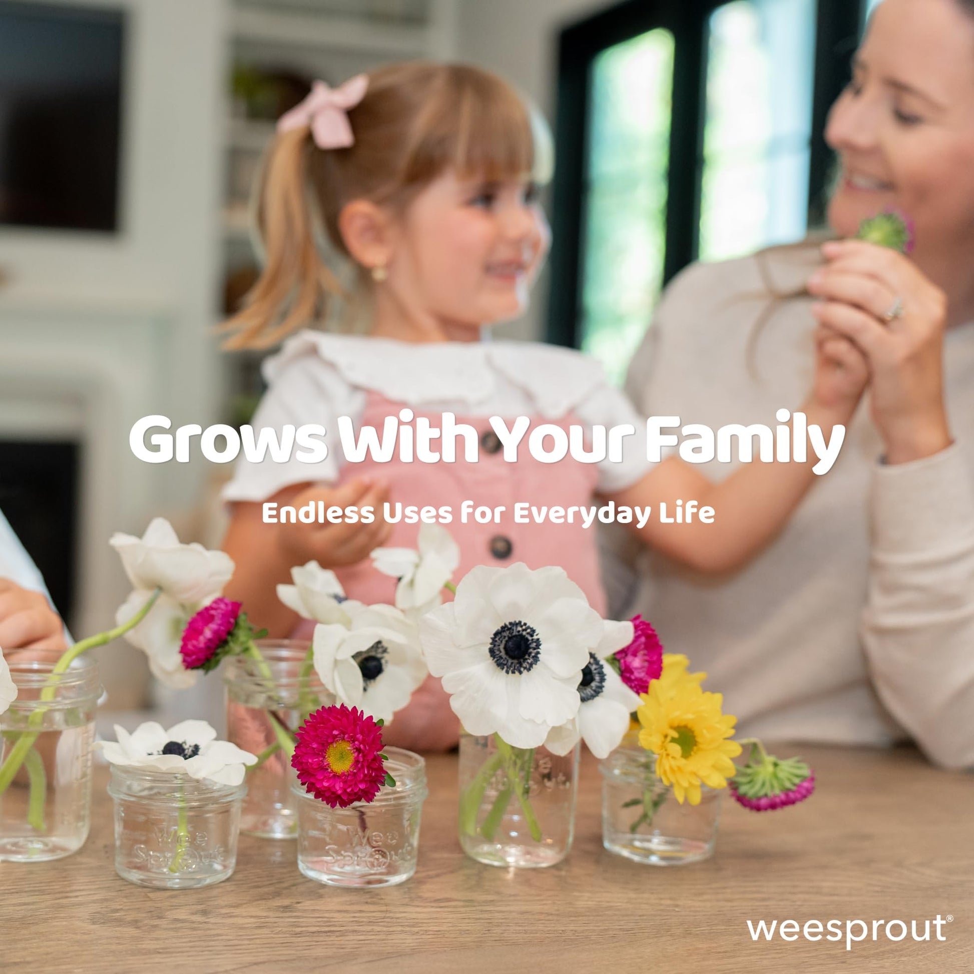 WeeSprout Tarros de almacenamiento de comida para bebé de vidrio - Juego de 12, tarros de comida para bebé de 4 oz/8 oz, tapas de plástico, almacenamiento en congelador, contenedores de vidrio