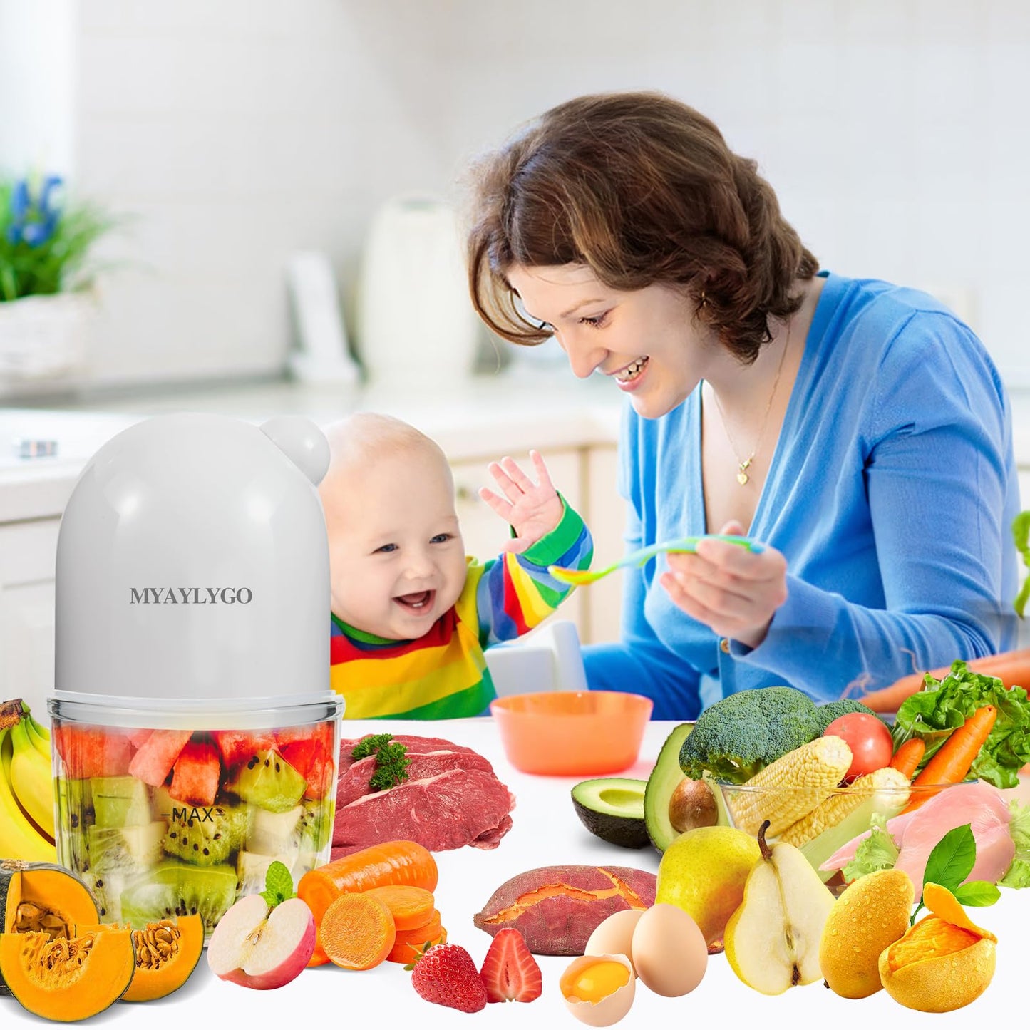 Procesador de Alimentos MYAYLYGO Blanco para Bebés