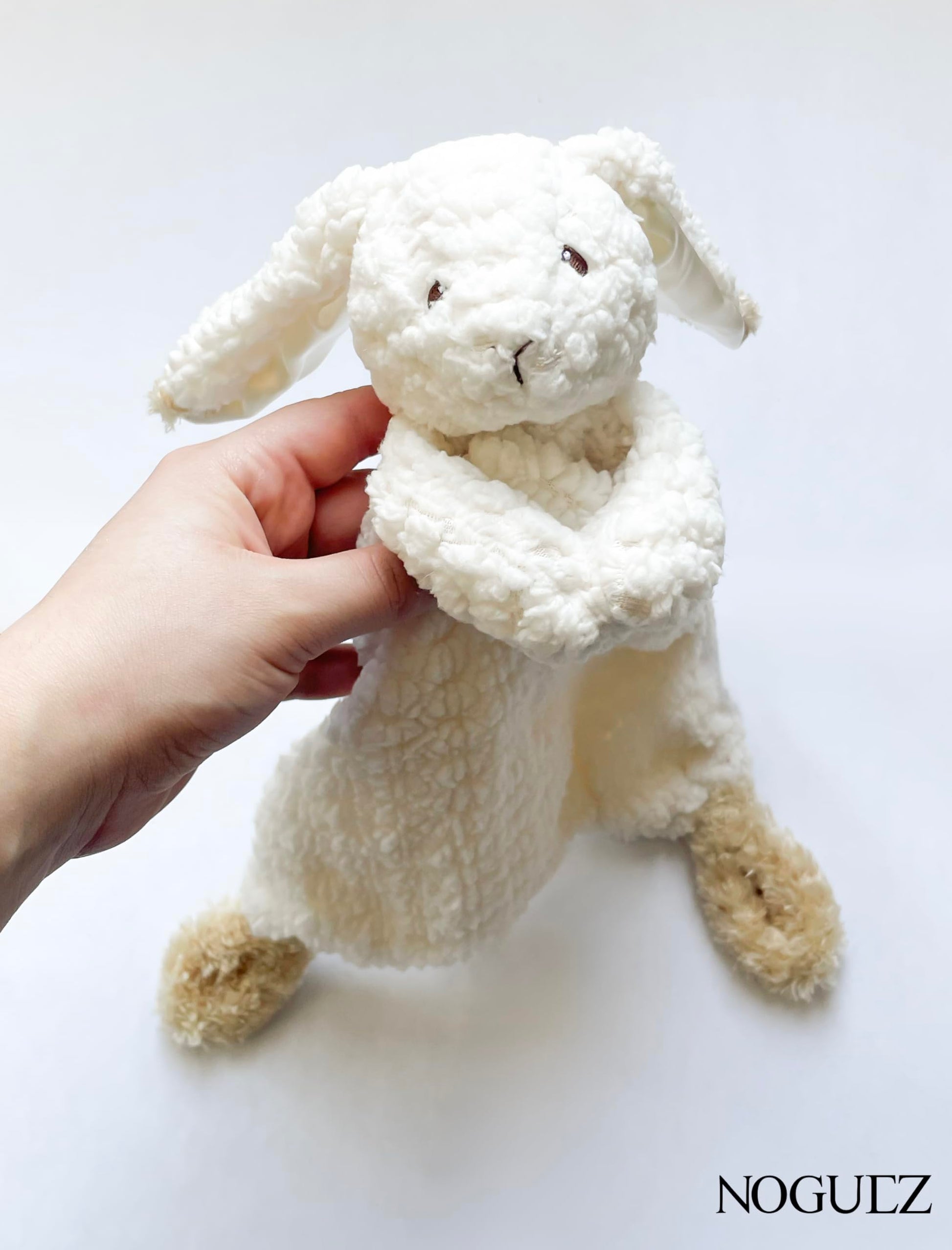 Carlsen. Conejo de Peluche Super Suave de Apego para Bebé, Toallita para Chupón, Conejito Abrazable para Dormir, Bunny Plush. (Beige)