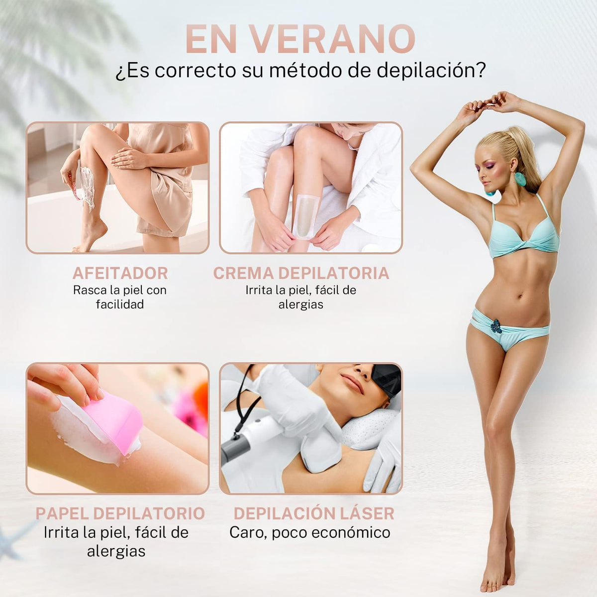 Depiladora Electrica Mujer,Portátil Sin Dolor 4 En 1 Rasuradora Mujer,USB Recargable,Afeitadora Femenina Sin Dolor Para el Vello Facial,Cejas,Axilas y Zona Del Bikini (4 En 1 Dorado)