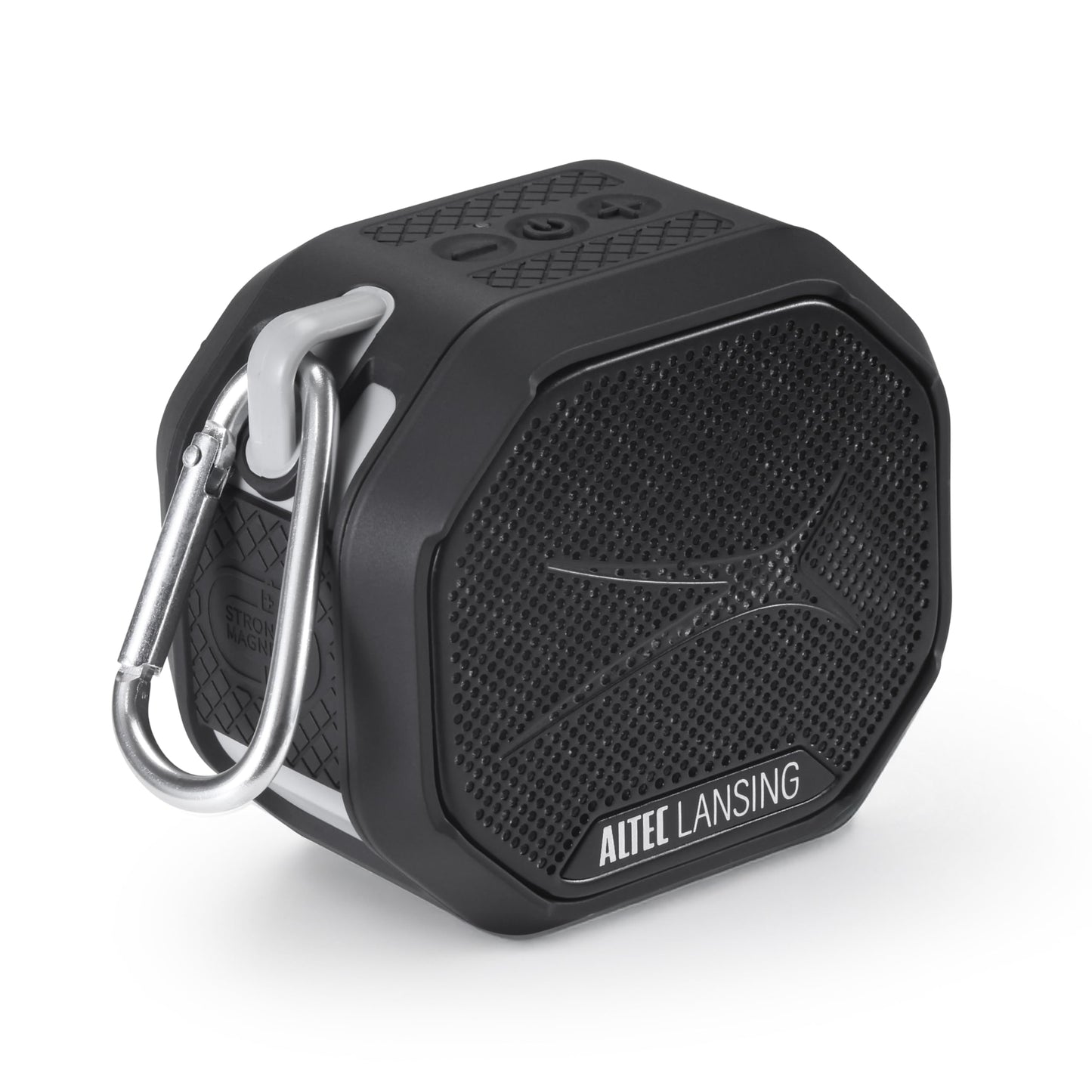 Altec Lansing HYDRATREK - Altavoz magnético Bluetooth, Impermeable IP67, Altavoz portátil, emparejamiento inalámbrico Verdadero, Carga rápida USB-C, batería de 3.7 V 400 mAh, Asistente de Voz,