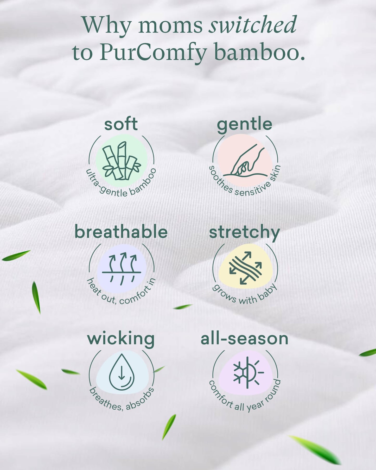 PurComfy - Saco de dormir de viscosa de bambú supersuave, 1.0 TOG para bebé, pizarrón y salvia, 6-15 Months