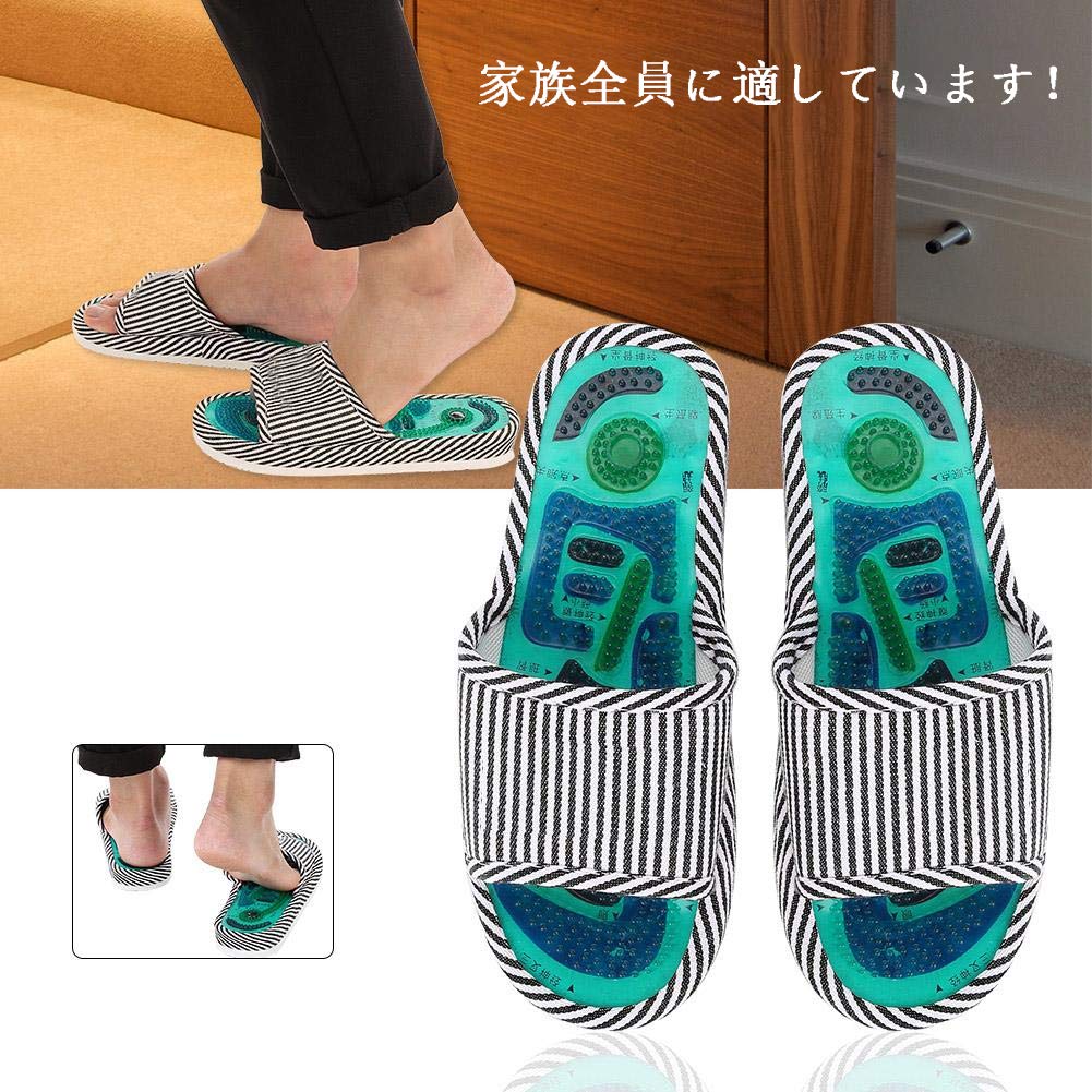 Imanes De Neodimio,Zapatillas de masaje, terapia magnética de Acupoint Zapatos de sanos del cuidado de pies sanos(Hombre)