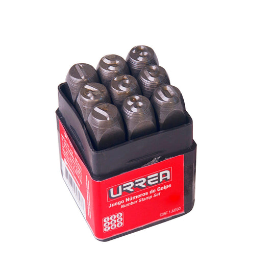 Juego de Números de Golpe Urrea 10 mm 9 Piezas