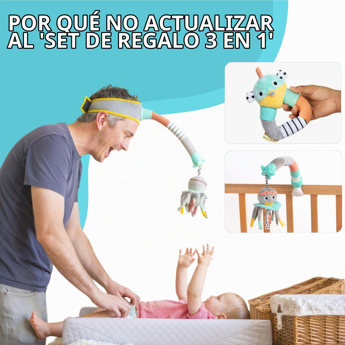 Dingle - Diadema para cambiar, móvil y sonajero, regalo para bebé