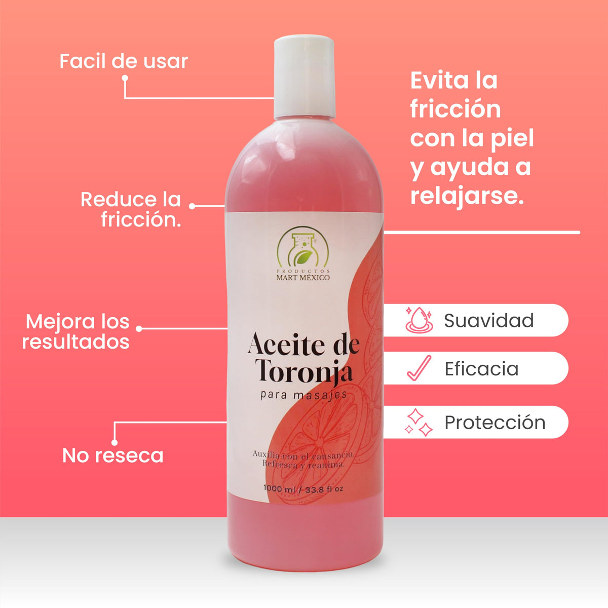 Aceite De Toronja Para Masajes Relajante 1 Litro Productos Mart Mexico