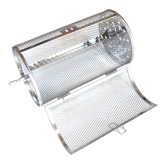 Cesta giratoria de acero inoxidable para horno de tambor | Cesta multifuncional para asar al horno, hornear, hornear, cacahuetes, nueces secas, granos de café, barbacoa