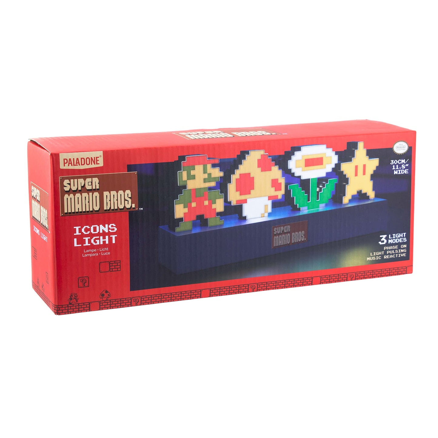 Figura Decorativa Iluminada Paladone Super Mario Bros Icons para Recámara