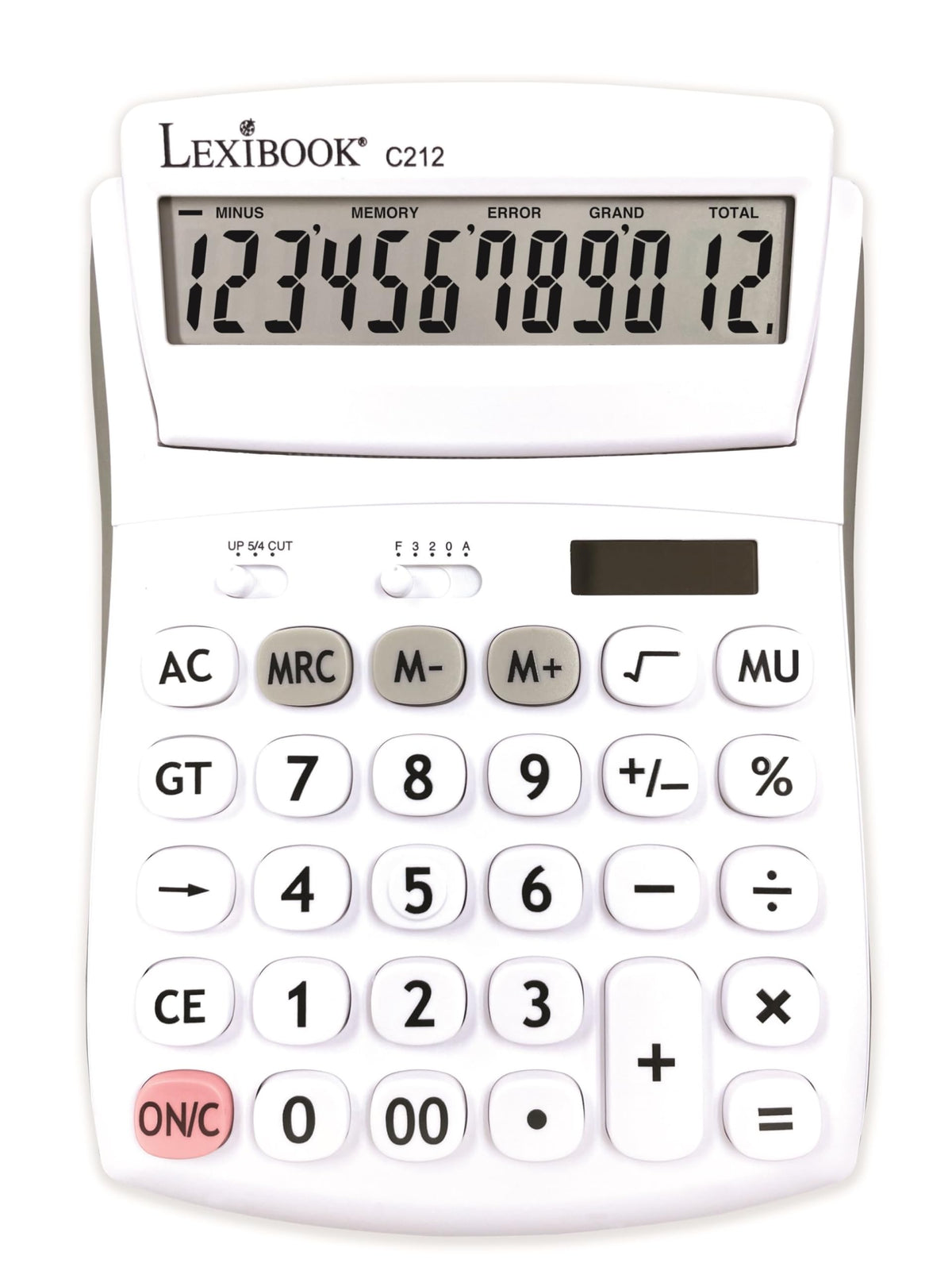 Calculadora Lexibook Blanco Gris Visualización Plegable 12 Dígitos Función Básica y Memoria