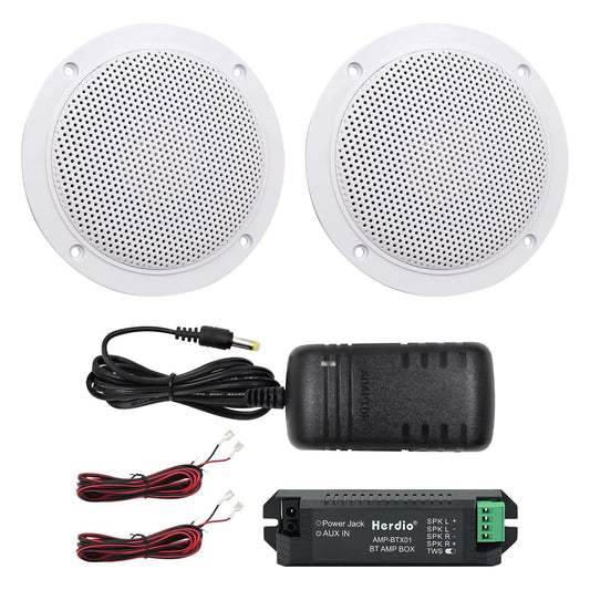 Altavoces de Techo Herdio Blancos Impermeables con Bluetooth para Hogar y Vehículos