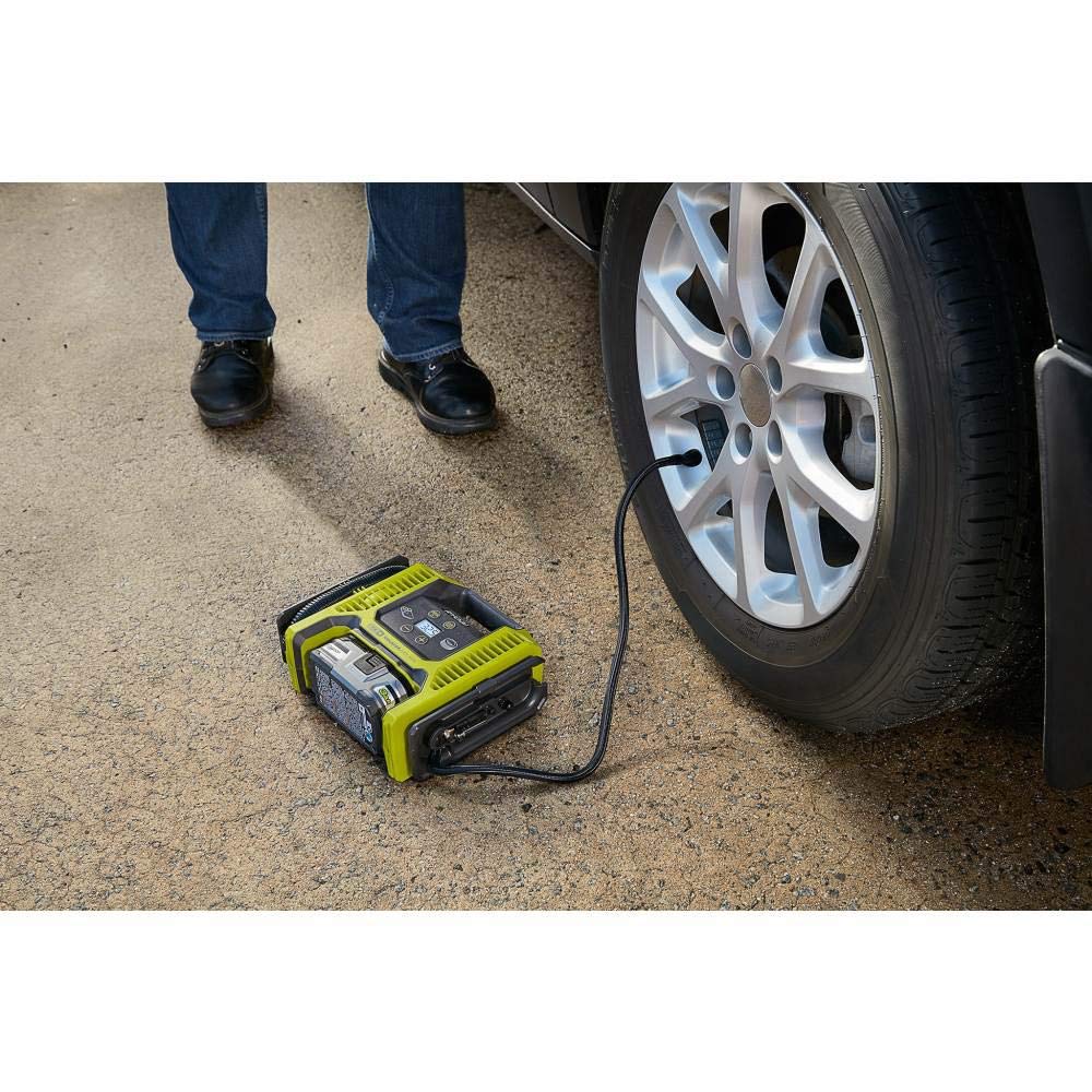 Ryobi ONE+ P747 - Inflador y desinflador de doble función de 18 voltios, solo herramienta (paquete mayorista, no minorista)