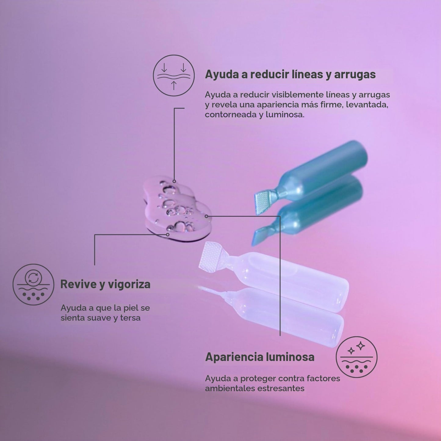 Nu Skin | Gel Facial ageLOC® Galvanic Spa | TratamientoAnti-Arrugas para Rostro | Galvanic Spa Facial Gels | Para todo Tipo de Piel | 8 Ampolletas