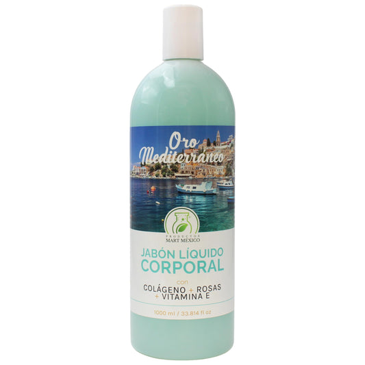 Jabón LÍquido Corporal Oro Mediterráneo Humenctante 1 Litro Productos Mart Mexico