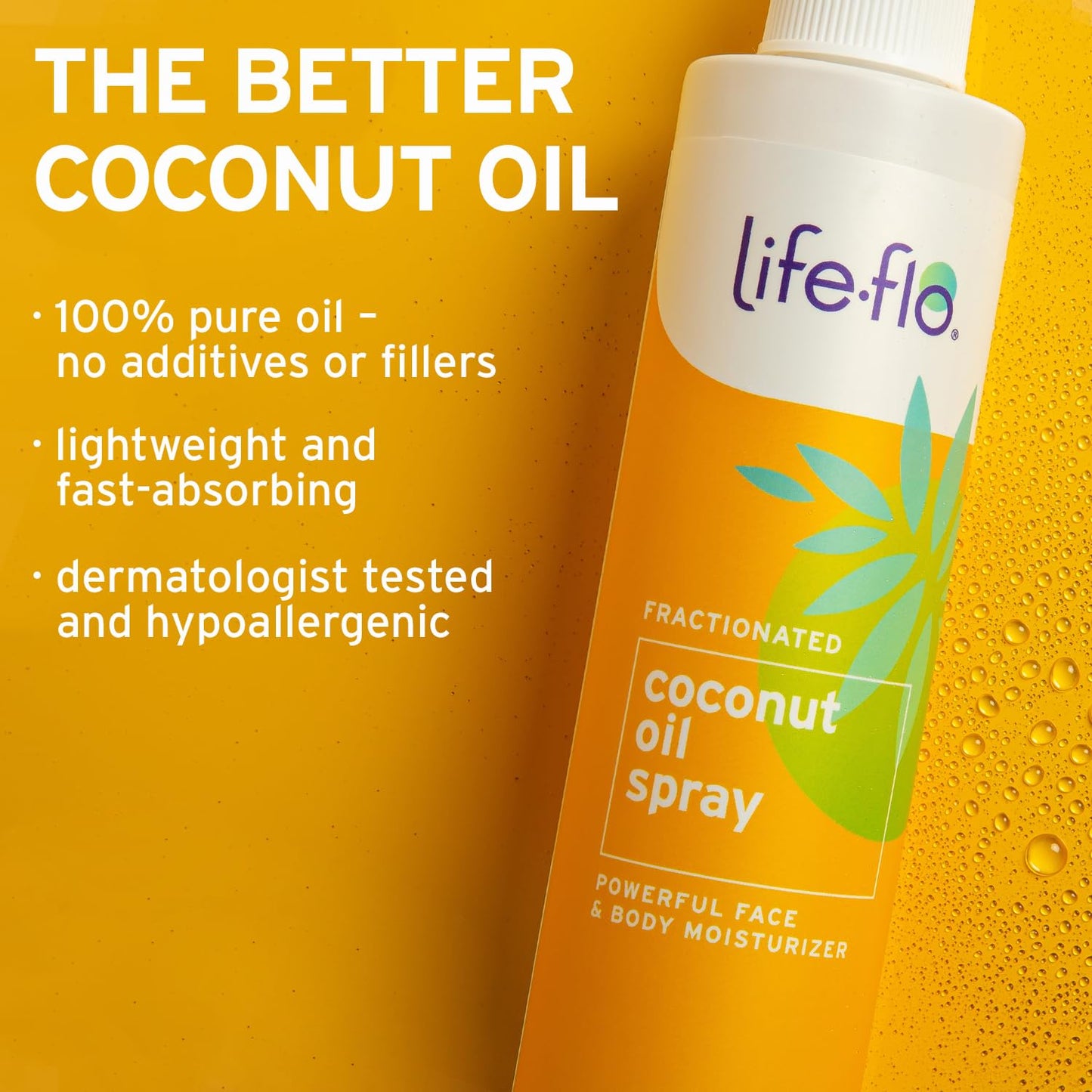 Life-Flo Coconut Oil Spray, 8 Fluid Ounce