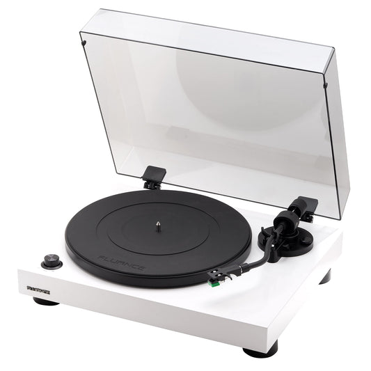 Tocadiscos Fluance Blanco Piano con Cartucho AT95E y Preamplificador Incorporado