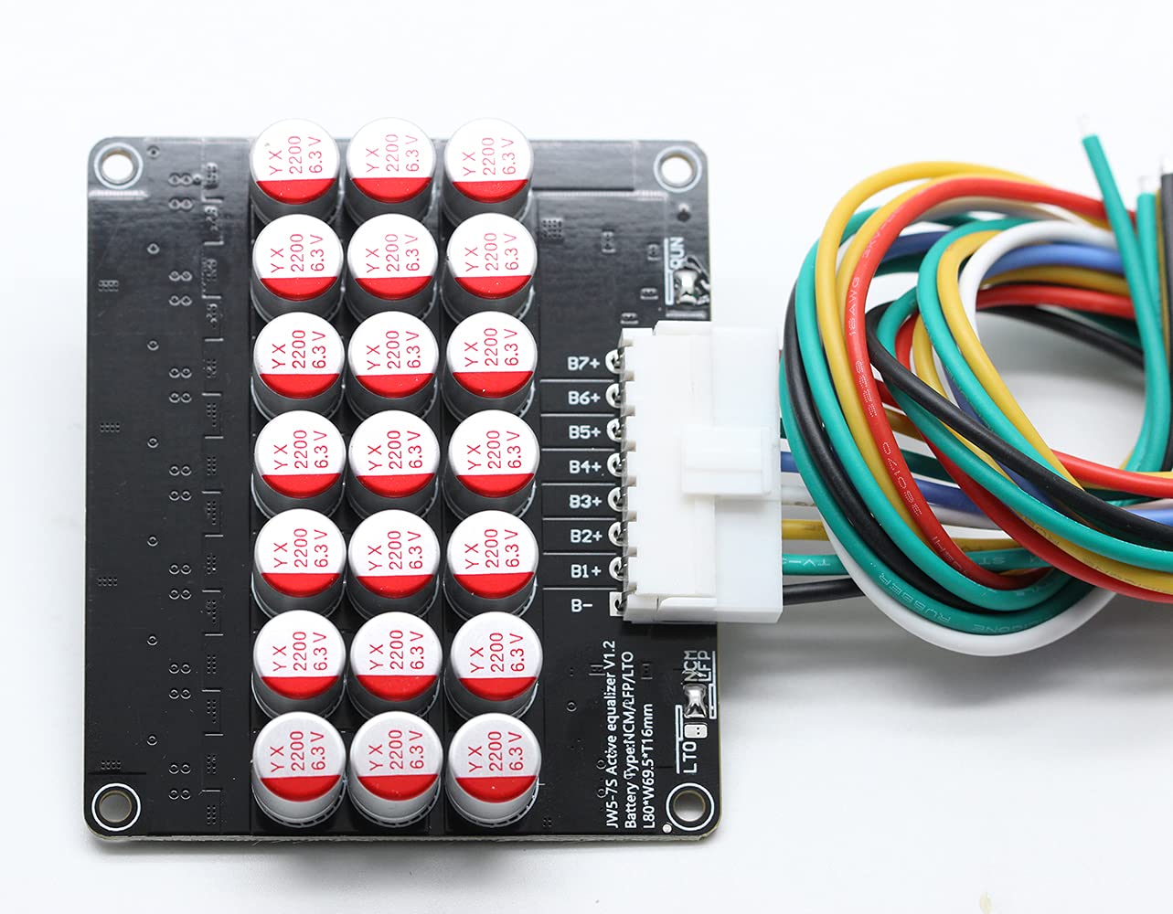 QINIZX 6S 7S 5.5A Condensador Equalizador Activo Balancer LFP Lifepo4 Litio Lipo/Titanato LTO Batería Transferencia de Energía Módulo de Ecualización Activa Más Rápido Equalizador de Grupo Completo