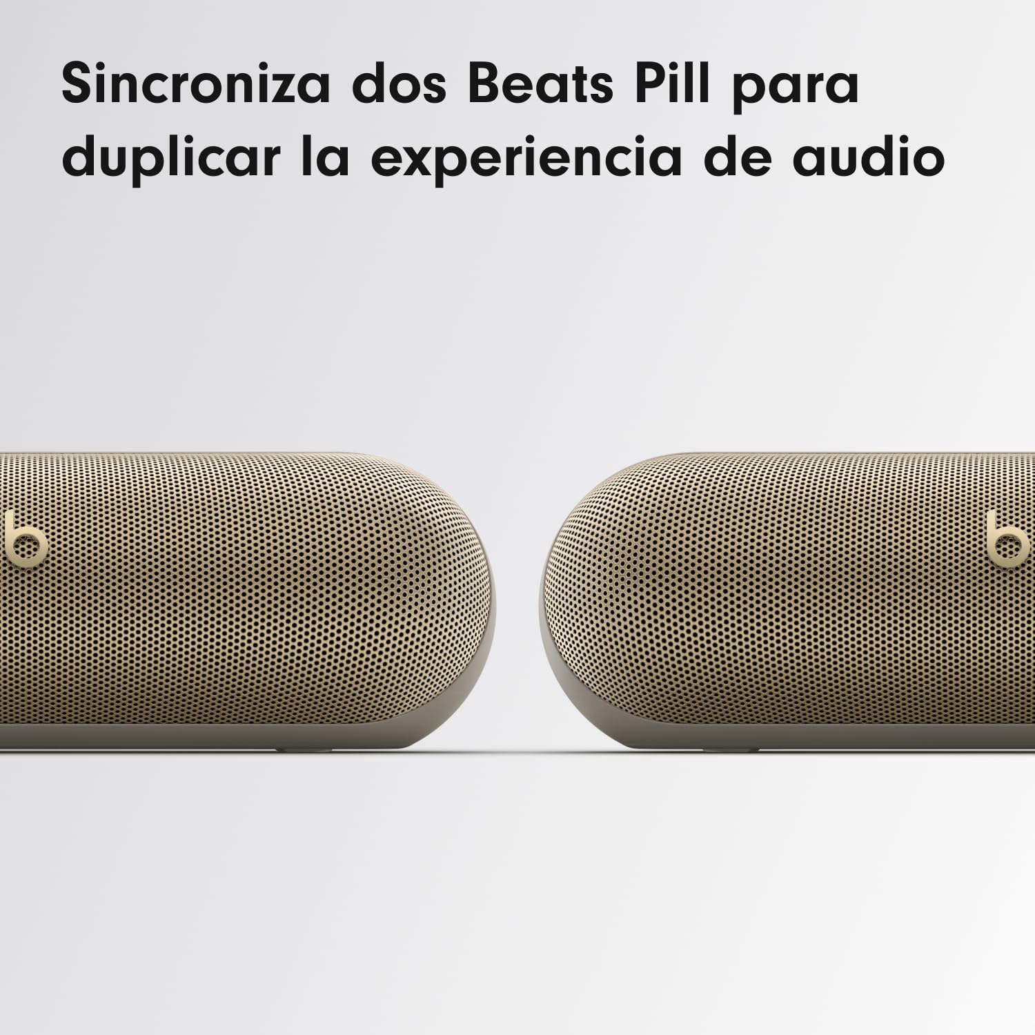 Beats Pill (Última versión)– Altavoz Bluetooth portátil, hasta 24 Horas de batería, Resistente al Agua, Compatible con Apple y Android, Sonido Potente para el hogar, Exteriores y Viajes– Champán