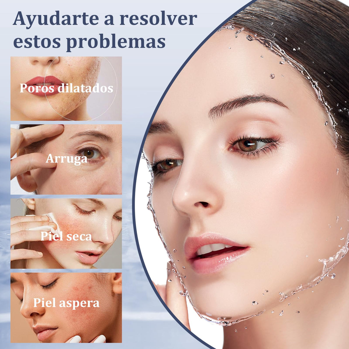 RUIAO 8PCS Mascarillas Faciales, Mascarilla Bio Colágeno, Reafirma e hidrata la piel, reduce los poros, Mascarilla Nocturna de Colágeno Profundo para Elasticidad, Low Molecular Collagen Face Mask.