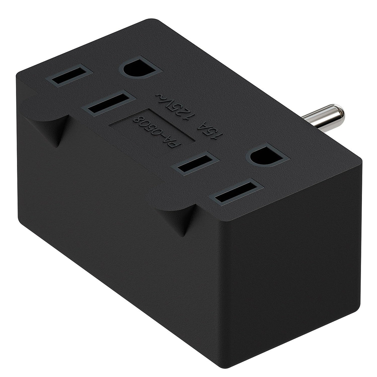 Adaptador de Corriente PA-0508 Negro de 90 Grados para Ahorro de Espacio