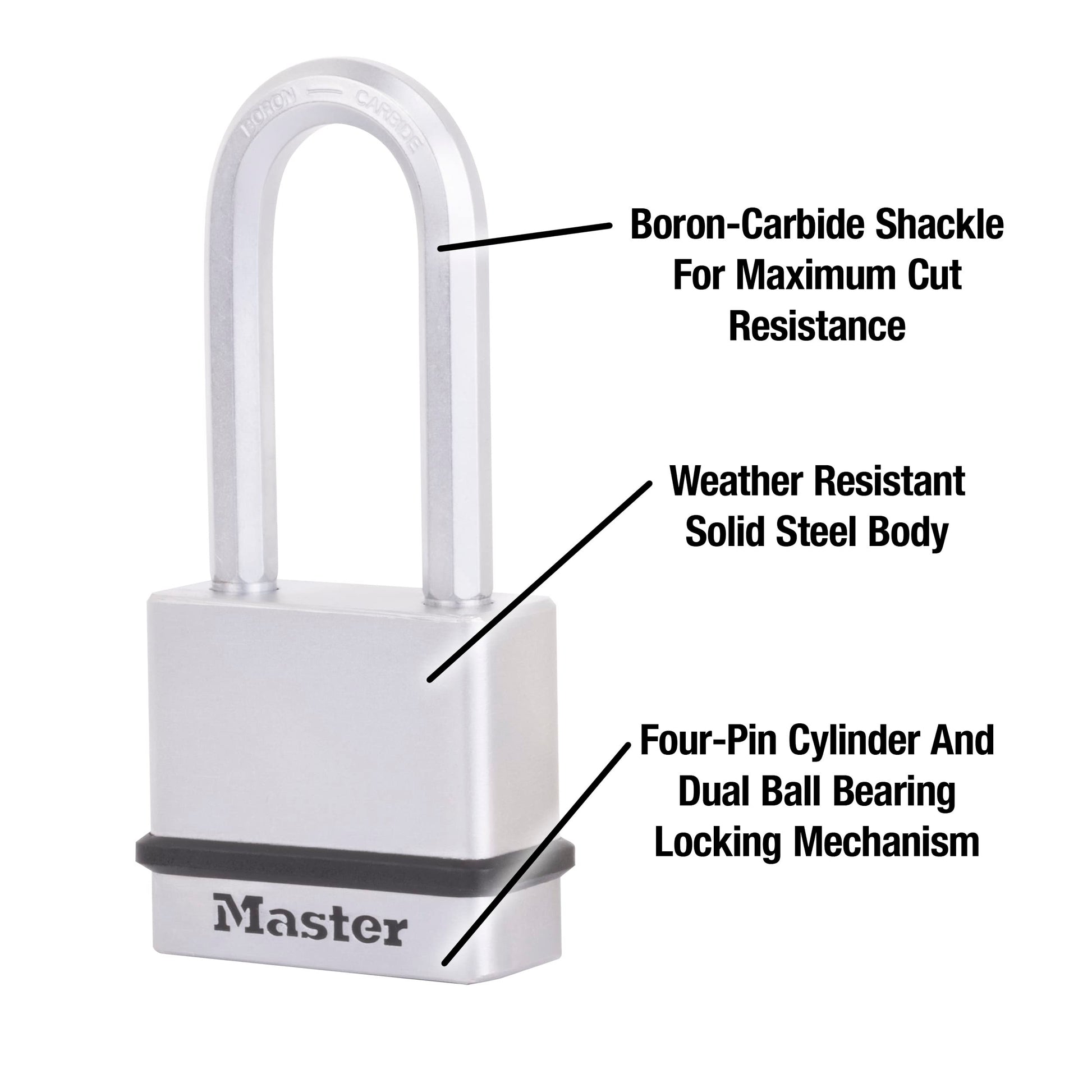 Candado de Acero Macizo Master Lock 5 cm Keyed Alike Paquete de 4