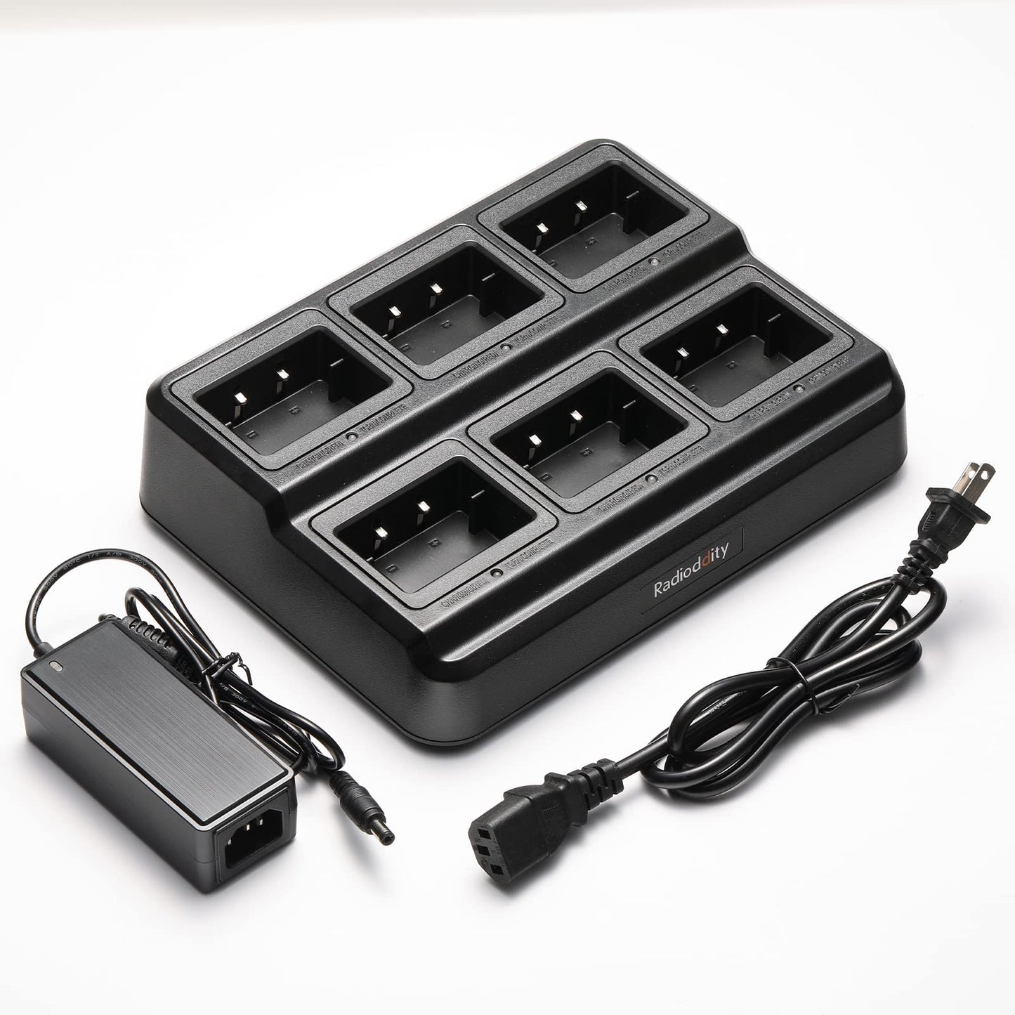Cargador de Seis Vías Radioddity Compatible con Batería BL-13UV para Radios Portátiles