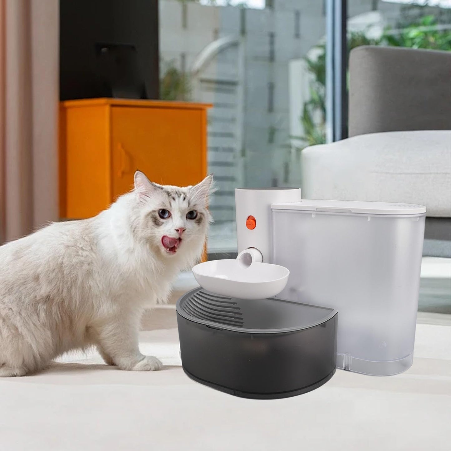 Fuente de Agua Inteligente para Mascotas, Dispensador Automático de Agua para Mascotas de 3 litros, Fuente de Agua Inalámbrica USB de 9,92 Pulgadas para Verter sobre Gatos,