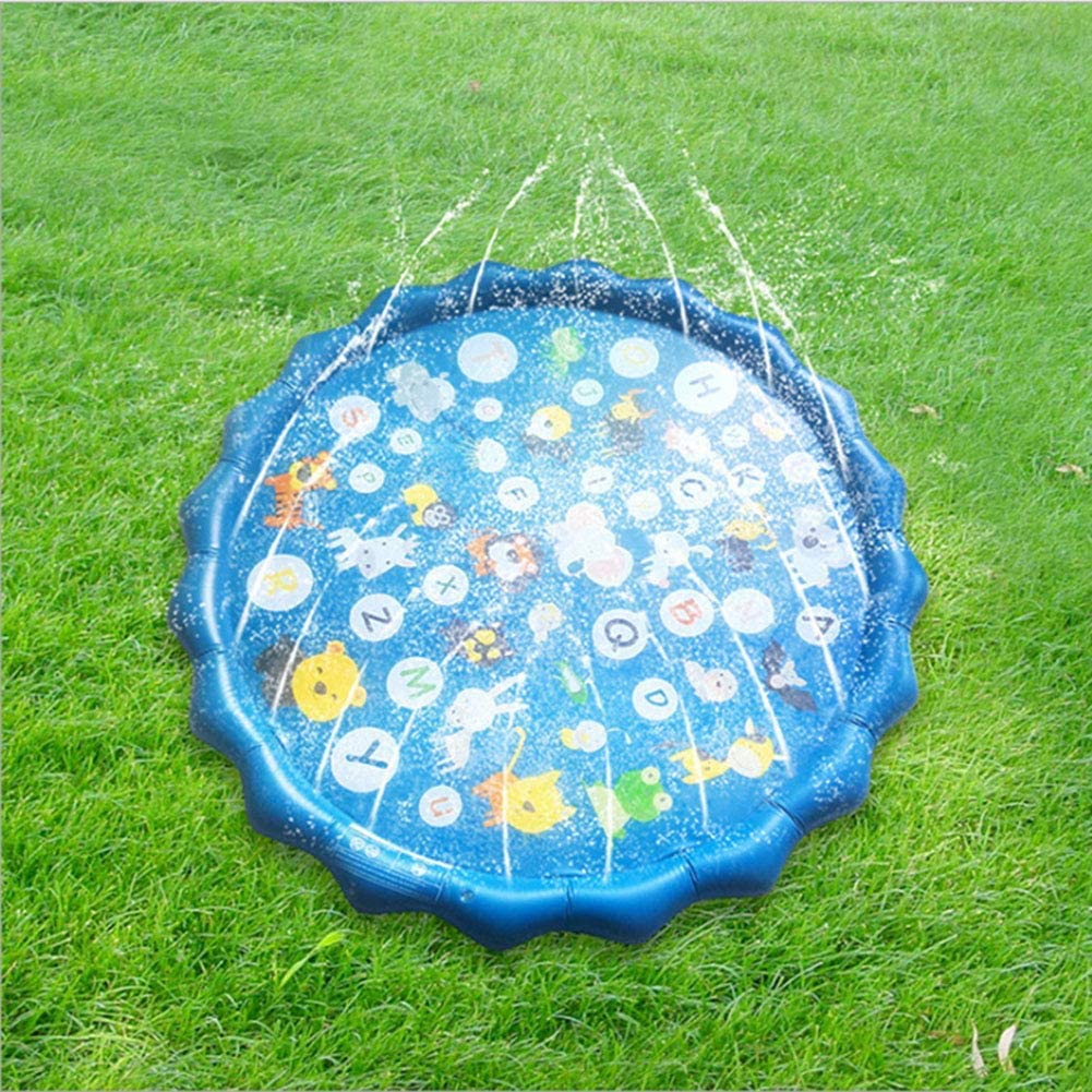 Almohadilla para salpicaduras de agua de 68 pulgadas, almohadilla para salpicaduras de verano para niños, actividades inflables en la piscina, juegos al aire libre, divertidos juguetes de agua para niños y niñas de la familia, apto para niños de 3+ años.