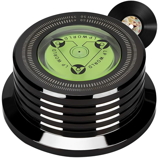 Estabilizador de Discos de Vinilo UTHBVSVK Plata con Nivelación y Medición de Velocidad