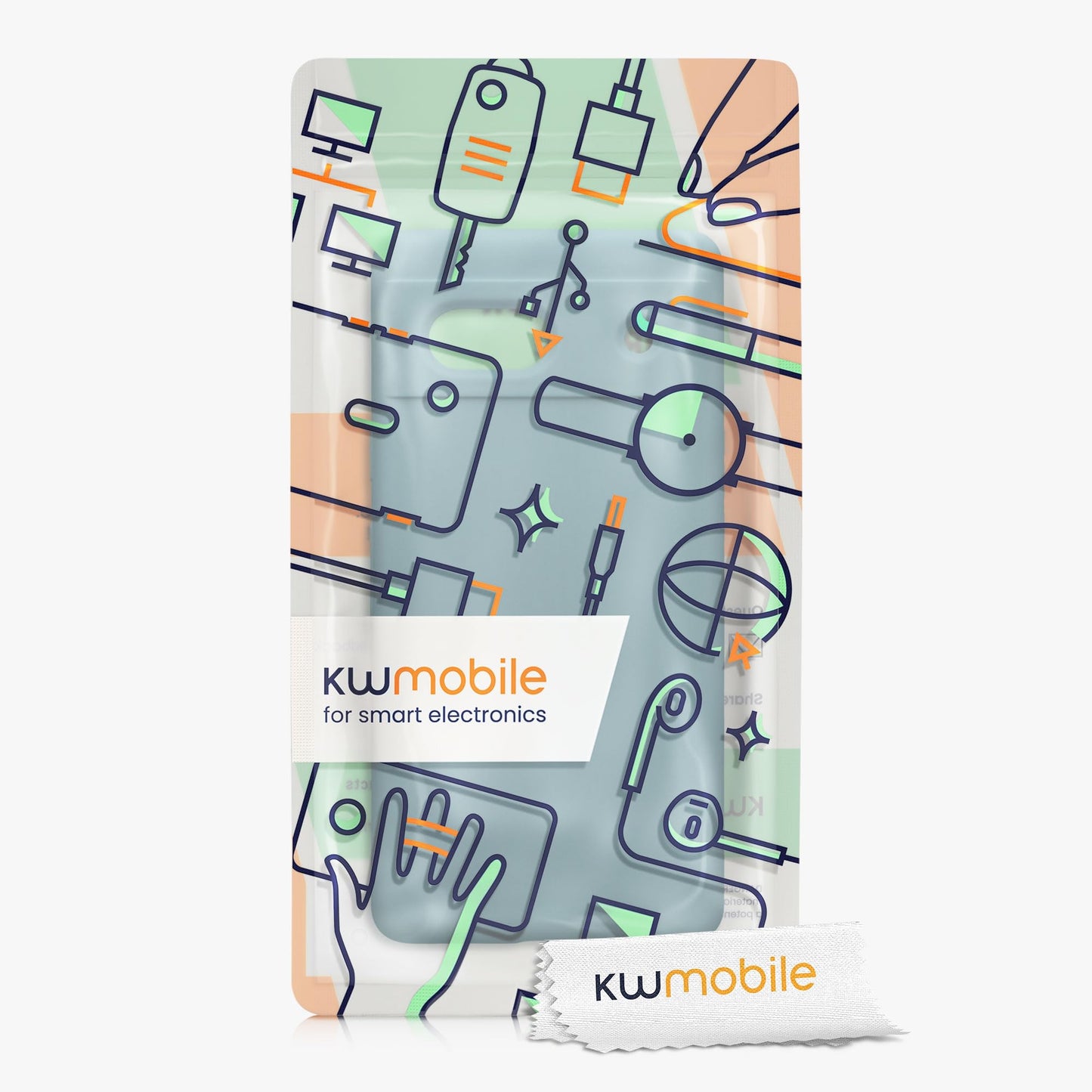 kwmobile Carcasa Compatible con Google Pixel 7a Funda - Case TPU y Silicona antigolpes - Apto Carga inalámbrica - Piedra Antigua