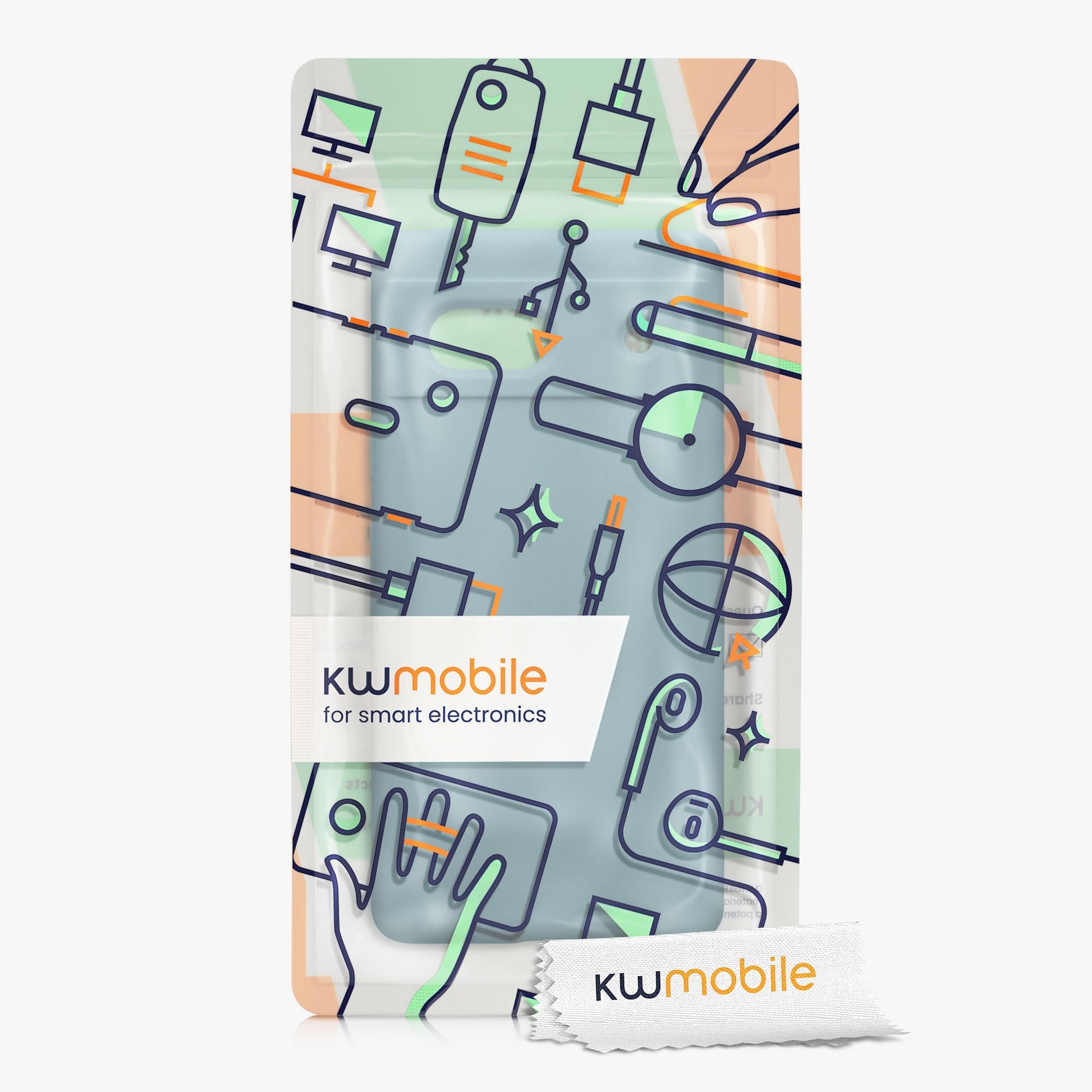 kwmobile Carcasa Compatible con Google Pixel 7a Funda - Case TPU y Silicona antigolpes - Apto Carga inalámbrica - Piedra Antigua