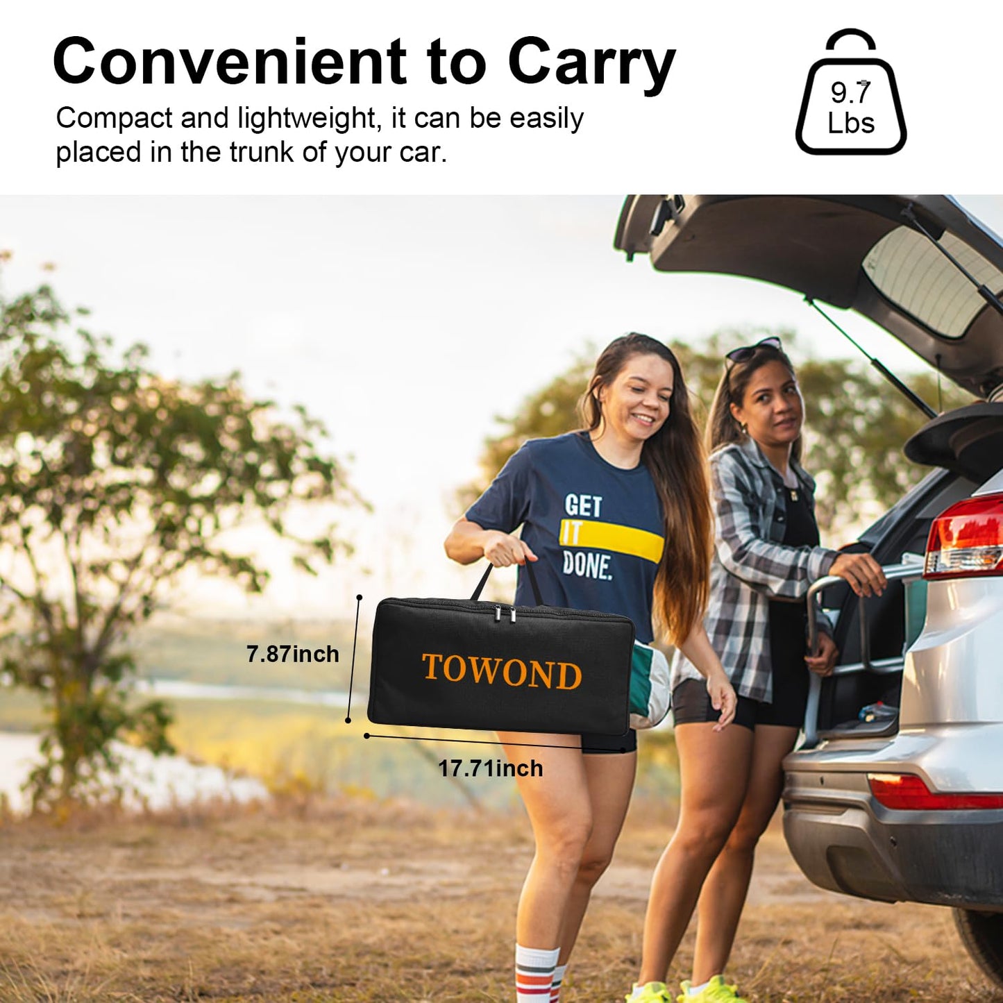 TOWOND - visualización de proyector portátil de 120 pulgadas con respaldo negro, visualización de proyección para interiores 16:9 4K HD sin arrugas con bolsa de transporte para noche de cine en el